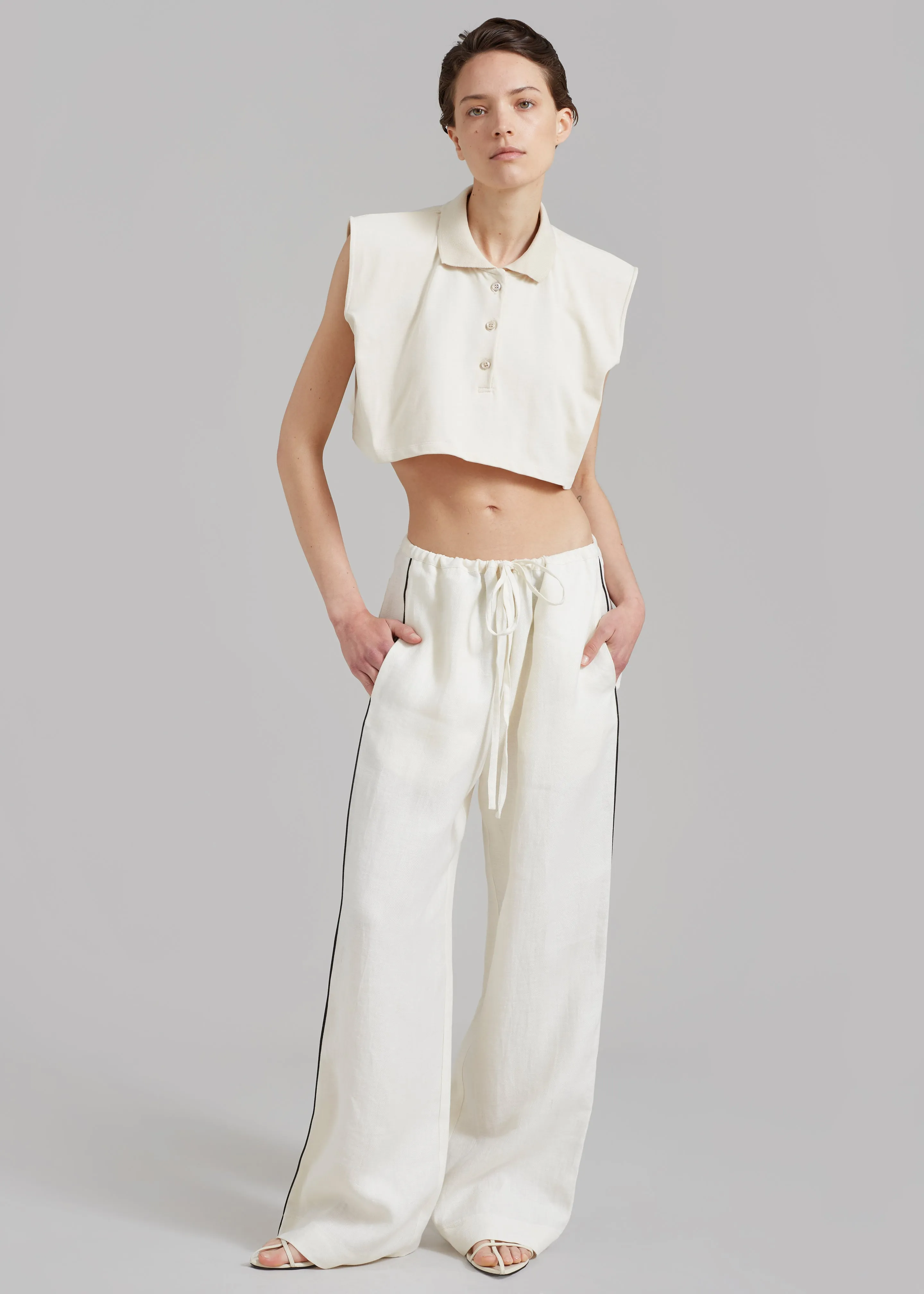 MATIN Piping Drawstring Pant - Natural sold by Frankie Shop product image thumbnail 2