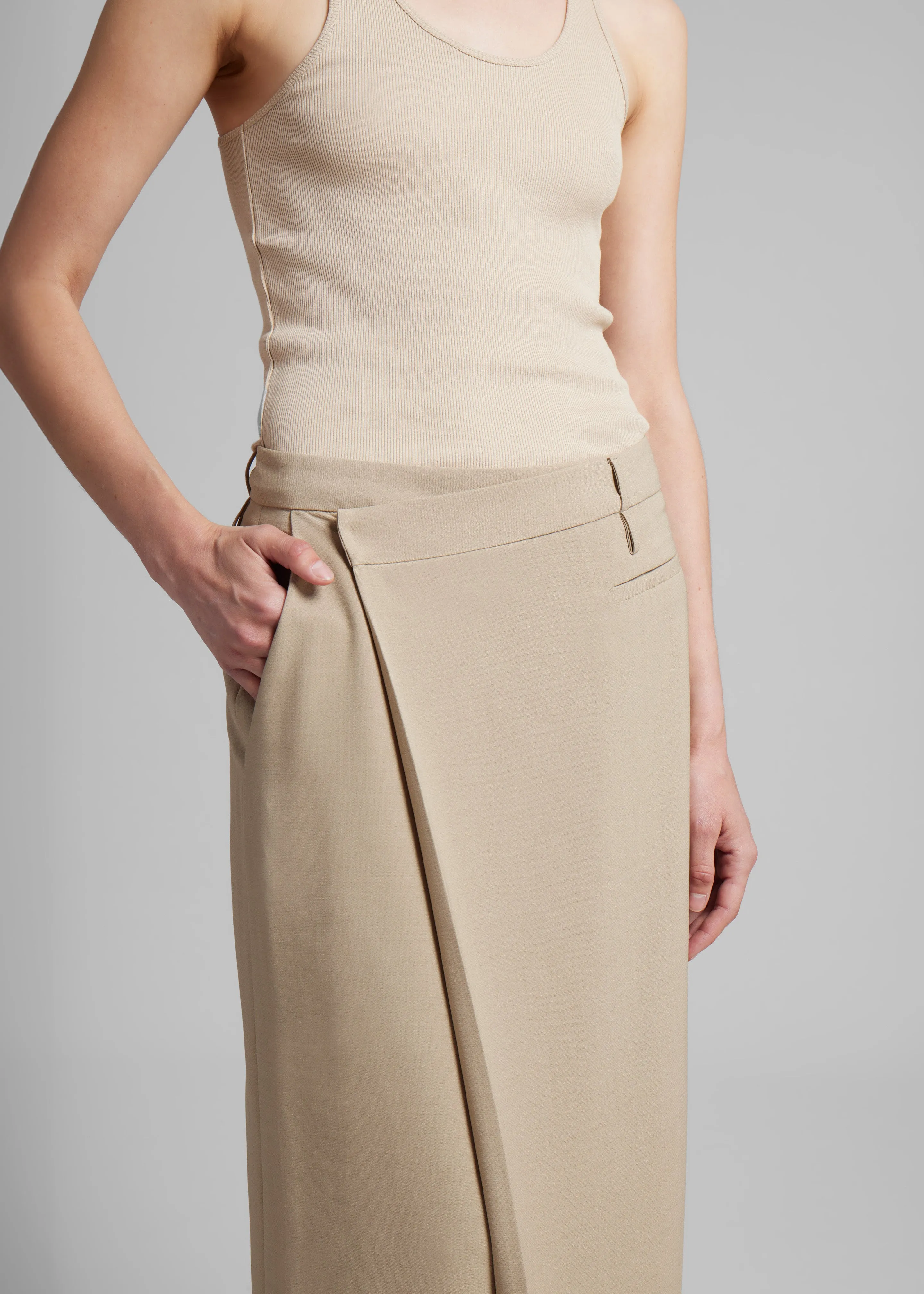 Calista Wrap Skirt - Beige sold by Frankie Shop product image thumbnail 3