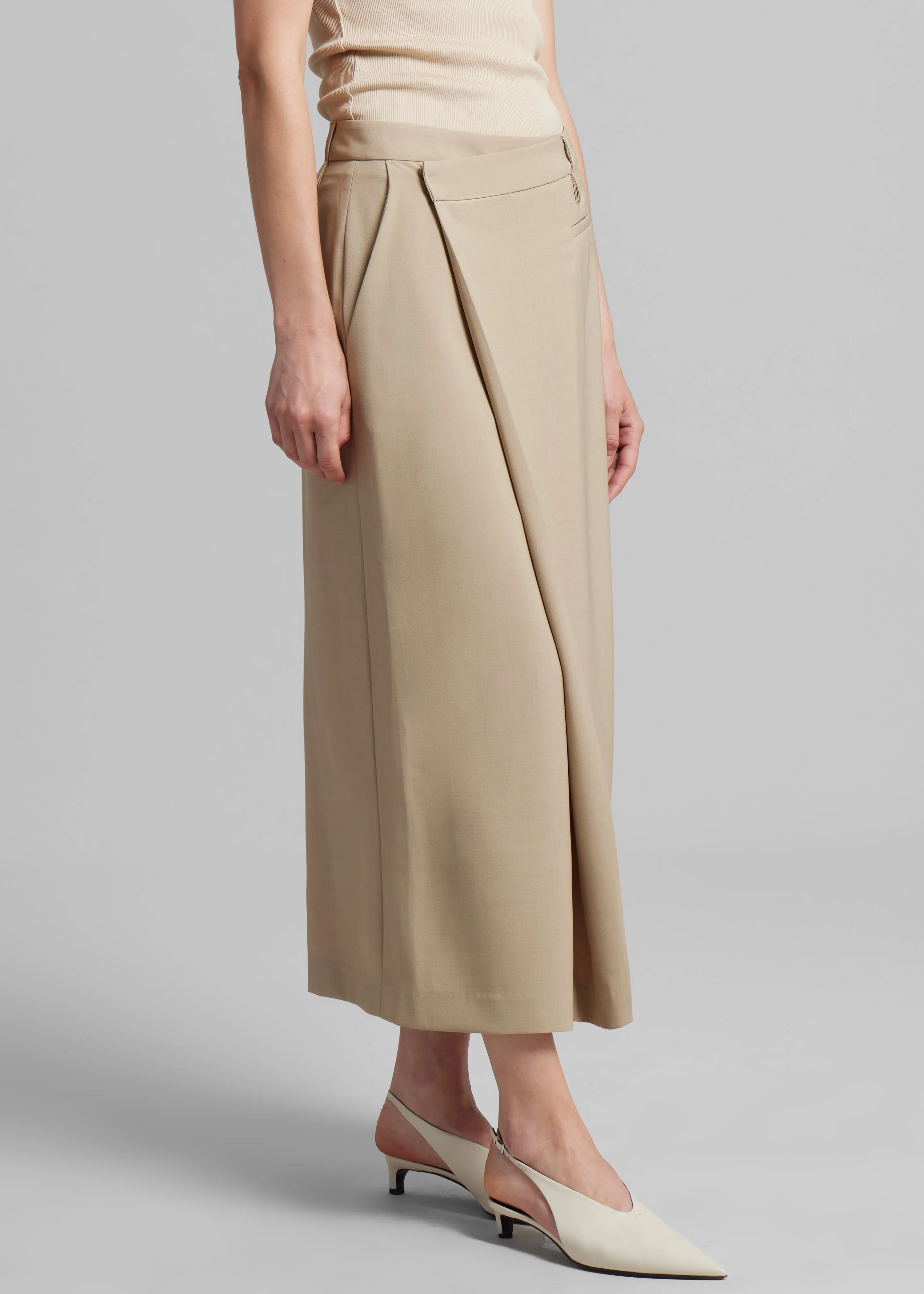 Calista Wrap Skirt - Beige sold by Frankie Shop product image thumbnail 4