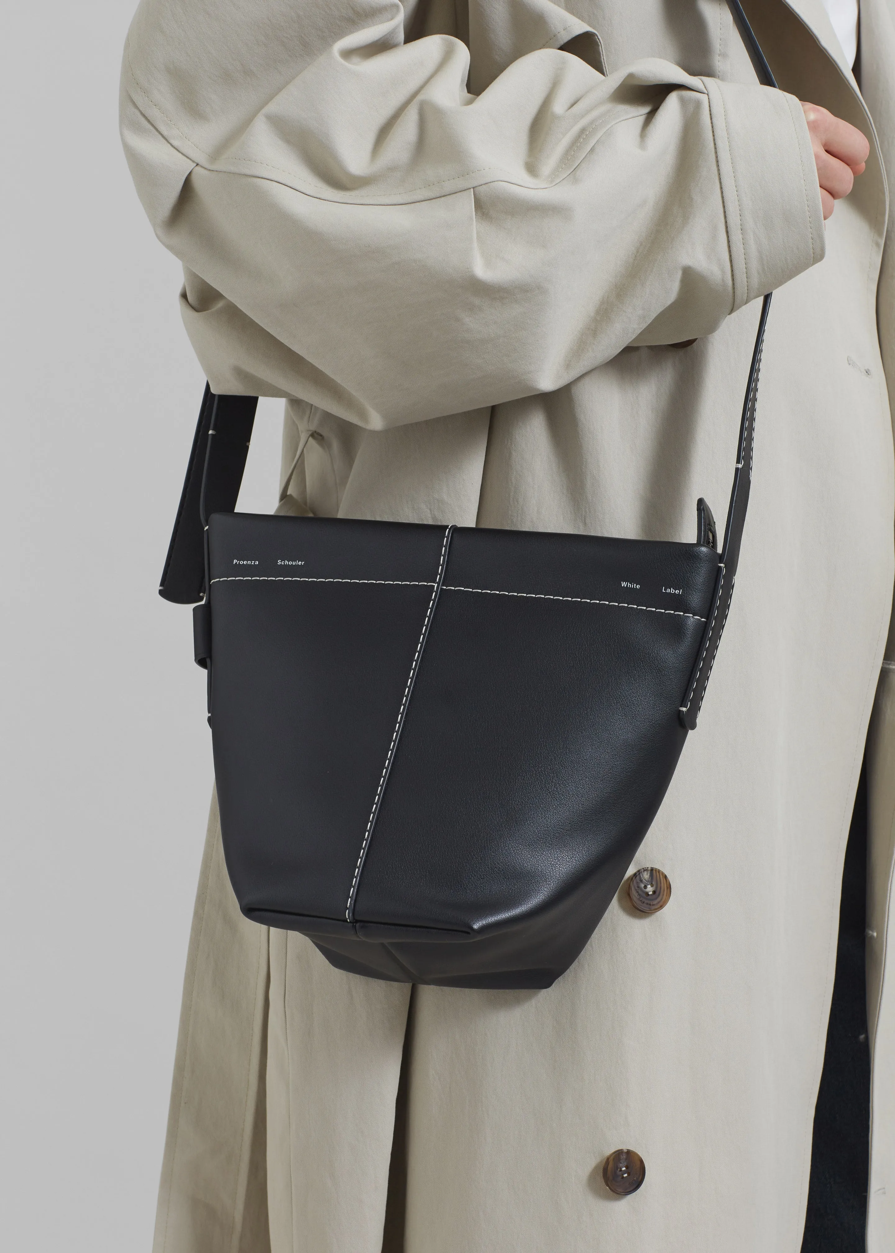 Proenza Schouler White Label Barrow Bucket Bag - Black sold by Frankie Shop