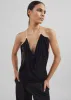 Christopher Esber Petra Knit Necklace Tank - Black sold by Frankie Shop
