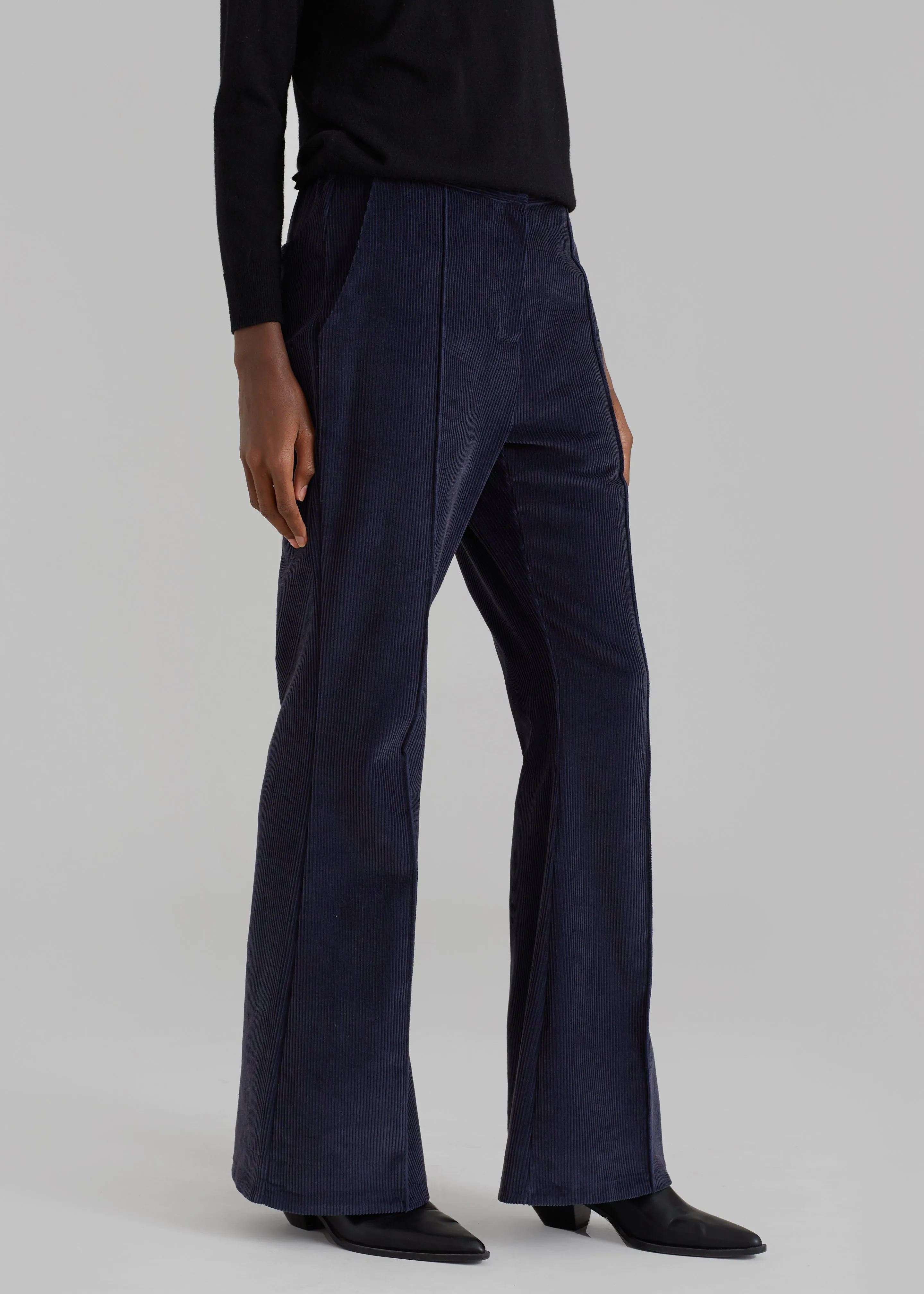 Lydian Corduroy Flare Pants - Navy sold by Frankie Shop product image thumbnail 2