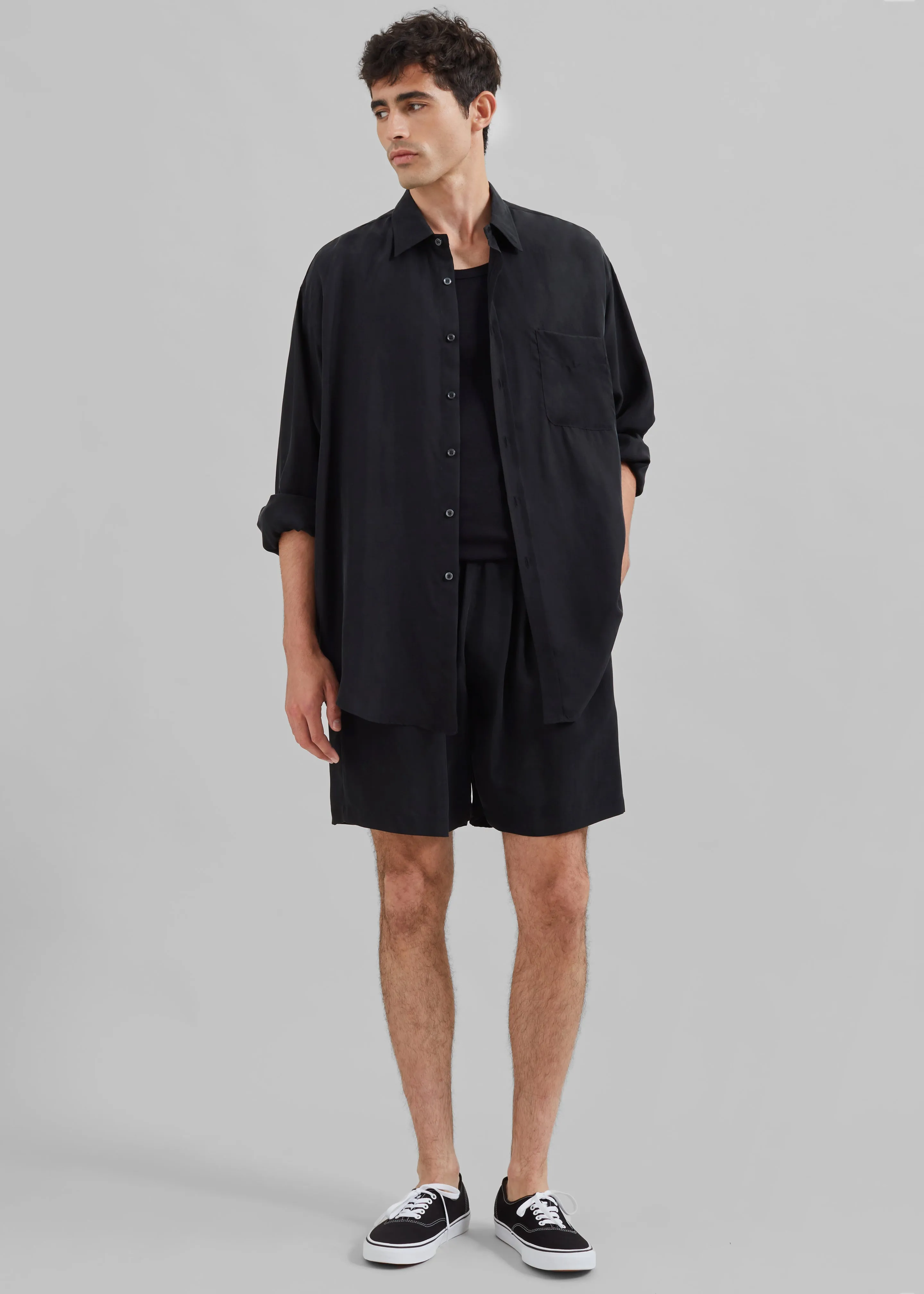 Leland Silky Boxer Shorts - Black sold by Frankie Shop product image thumbnail 2