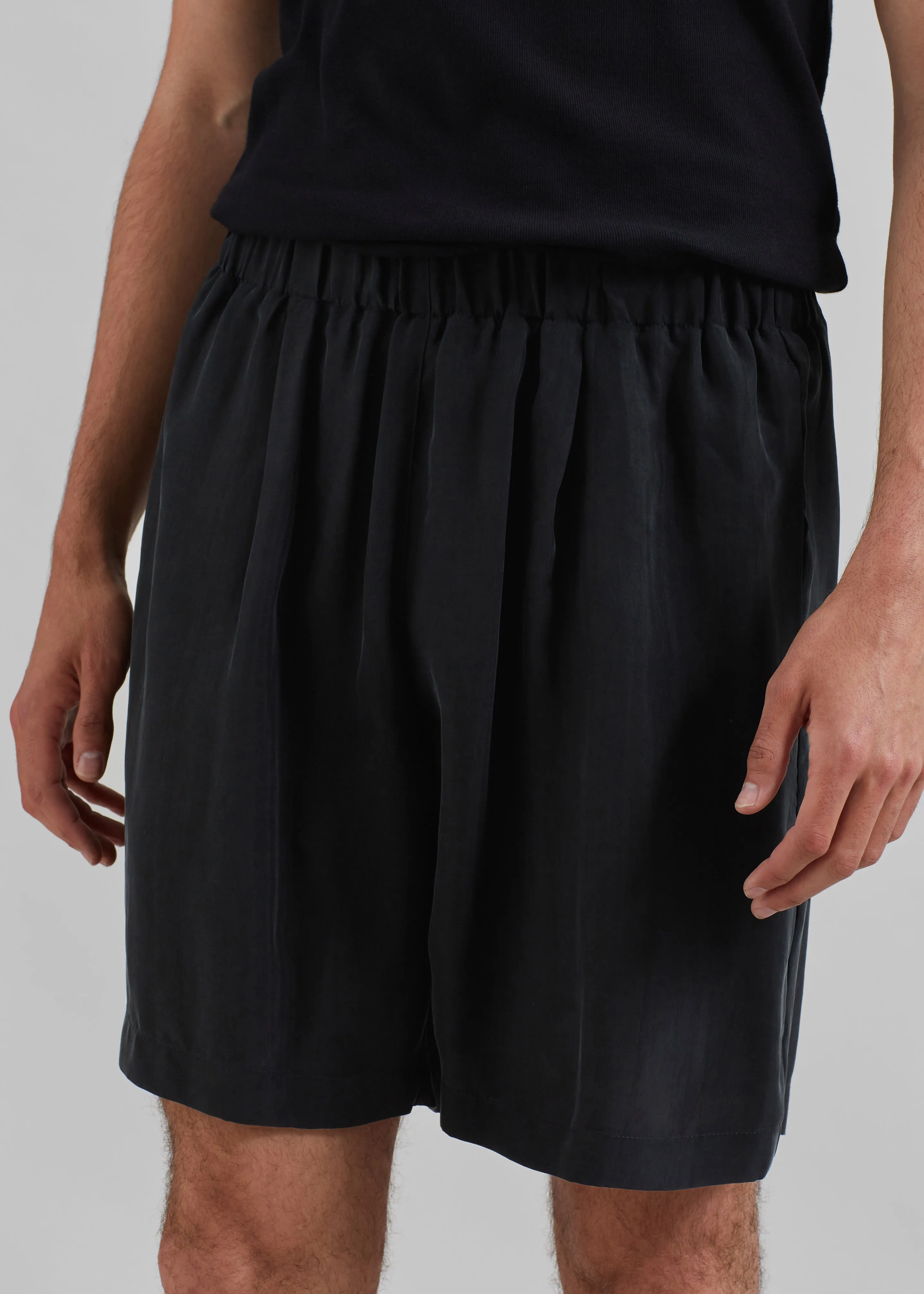 Leland Silky Boxer Shorts - Black sold by Frankie Shop product image thumbnail 3