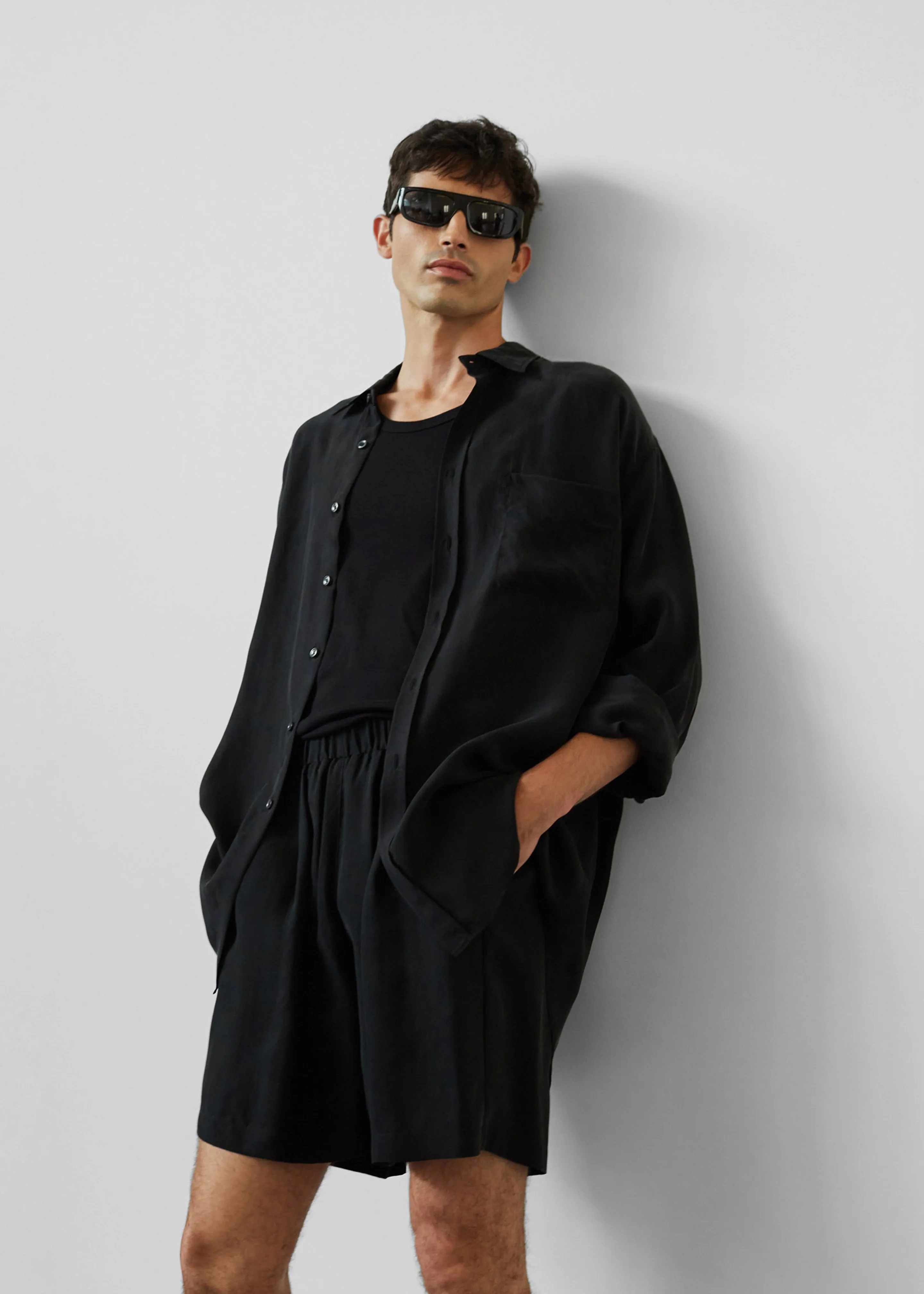 Leland Silky Boxer Shorts - Black sold by Frankie Shop product image thumbnail 4