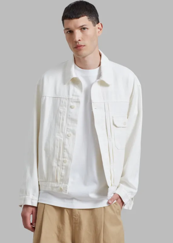 Matthew Denim Jacket - White sold by Frankie Shop
