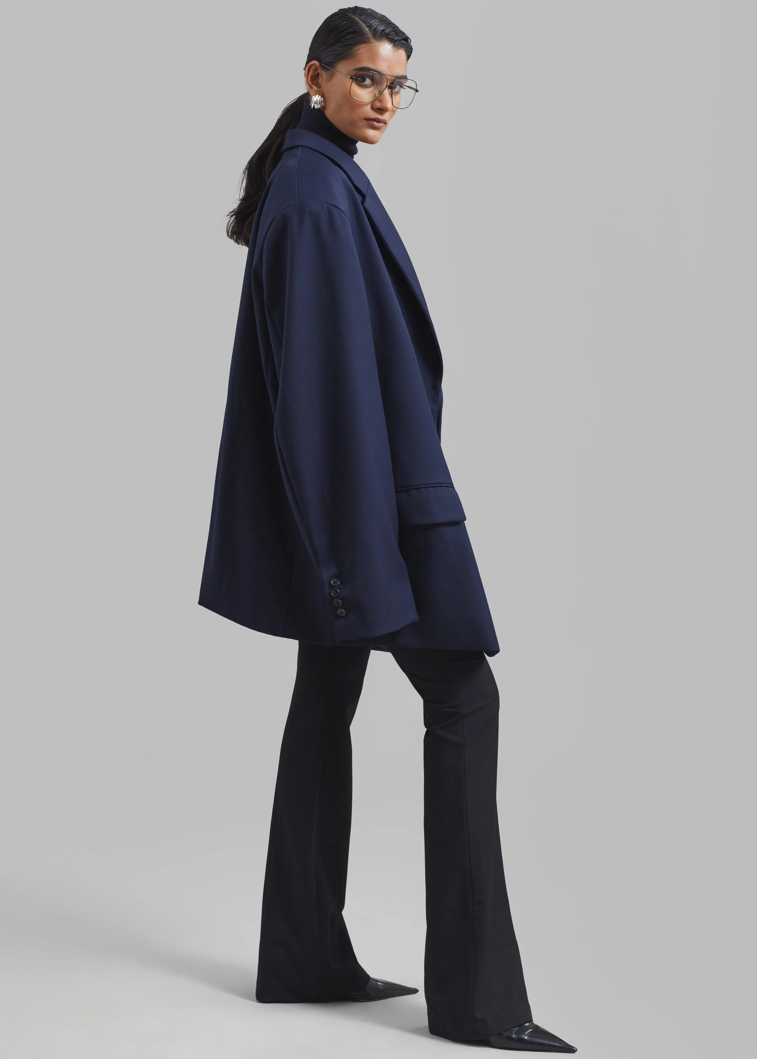 Dee Maxi Oversized Blazer - Navy sold by Frankie Shop product image thumbnail 4