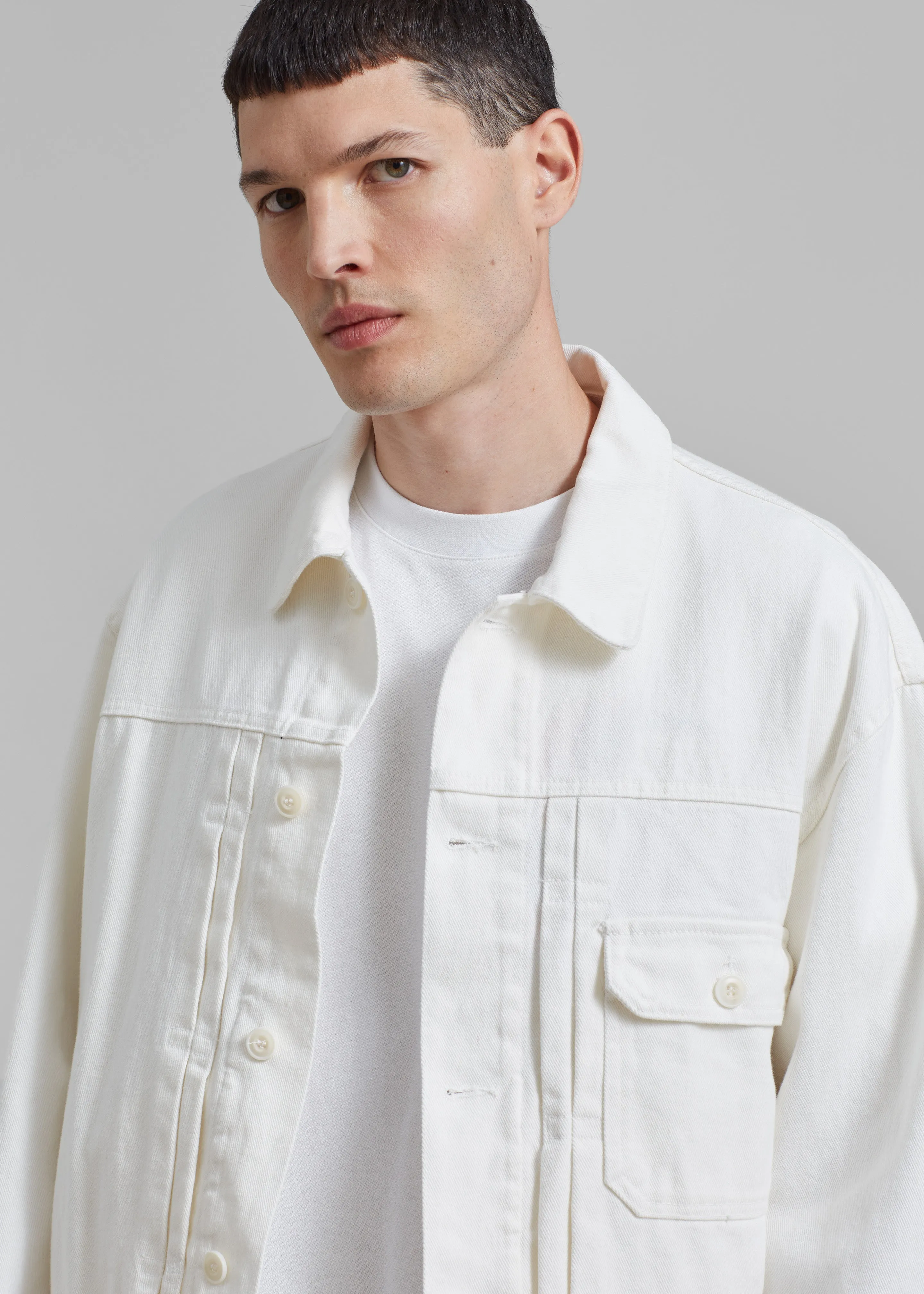 Matthew Denim Jacket - White sold by Frankie Shop product image thumbnail 3