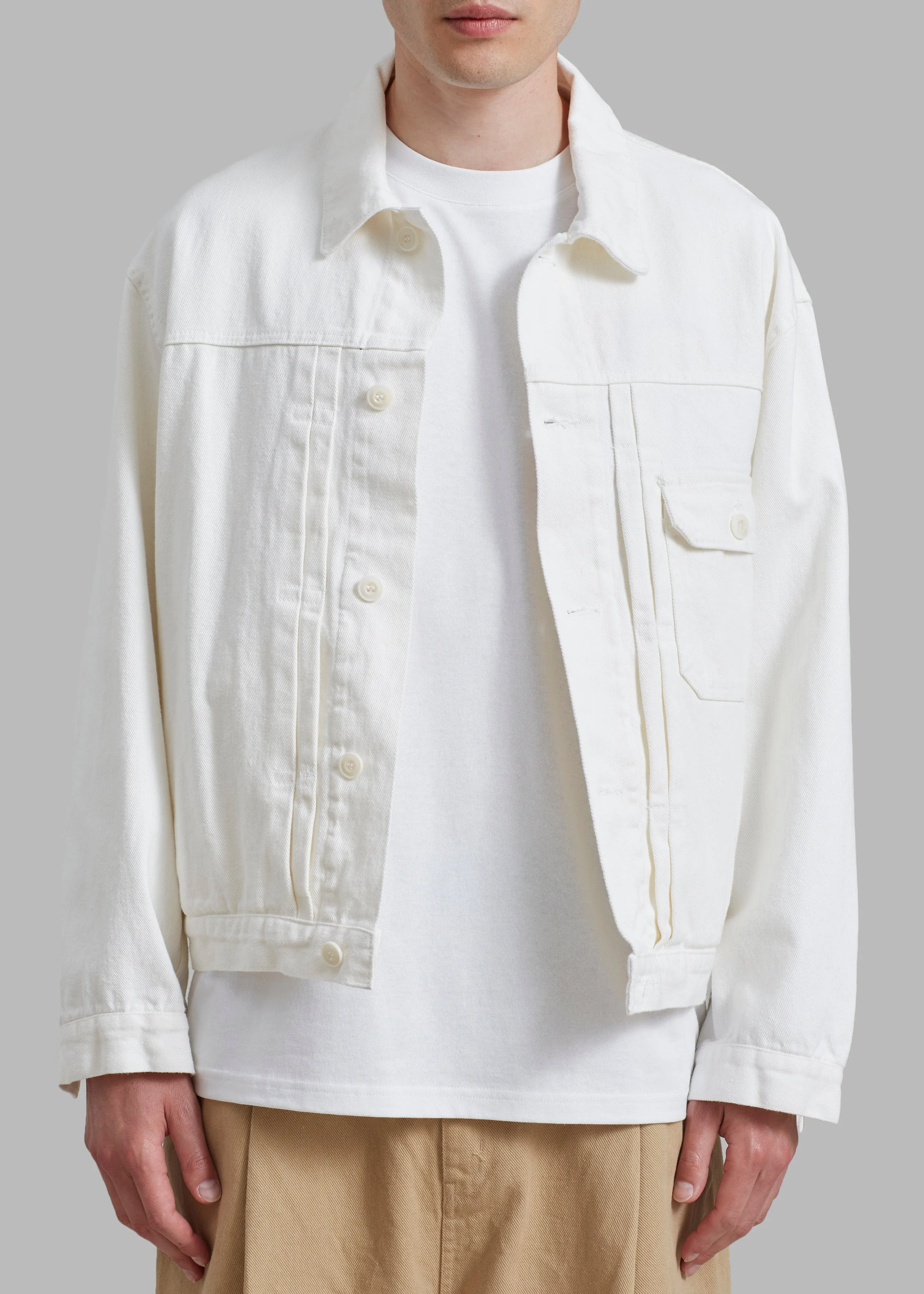 Matthew Denim Jacket - White sold by Frankie Shop product image thumbnail 4