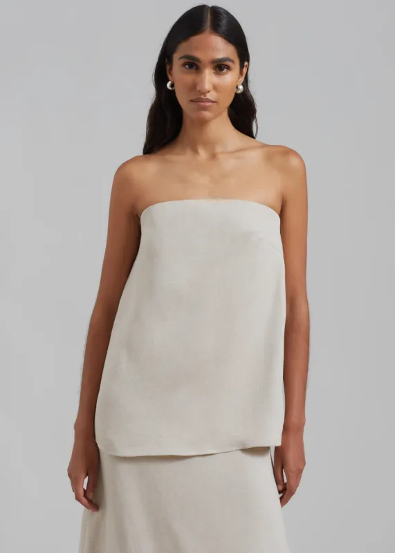 Esse Studios Oude Column Top - Oyster sold by Frankie Shop