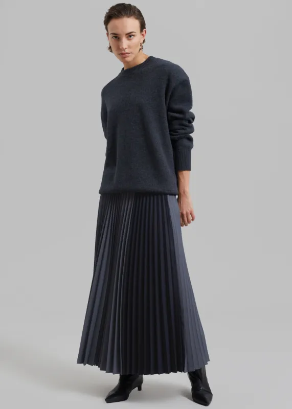 Orem Pleated Skirt - Charcoal made by Frankie Shop