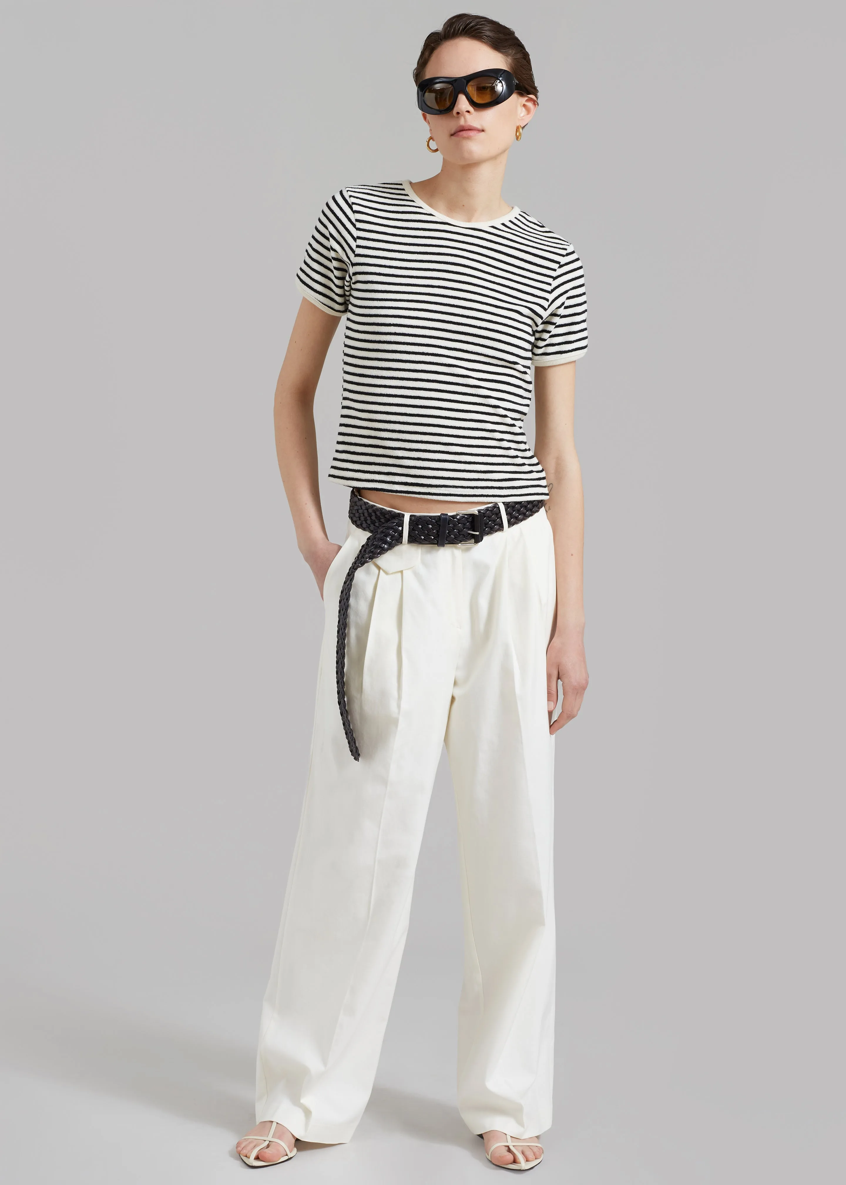 Maeve Pintuck Trousers - Cream sold by Frankie Shop product image thumbnail 3