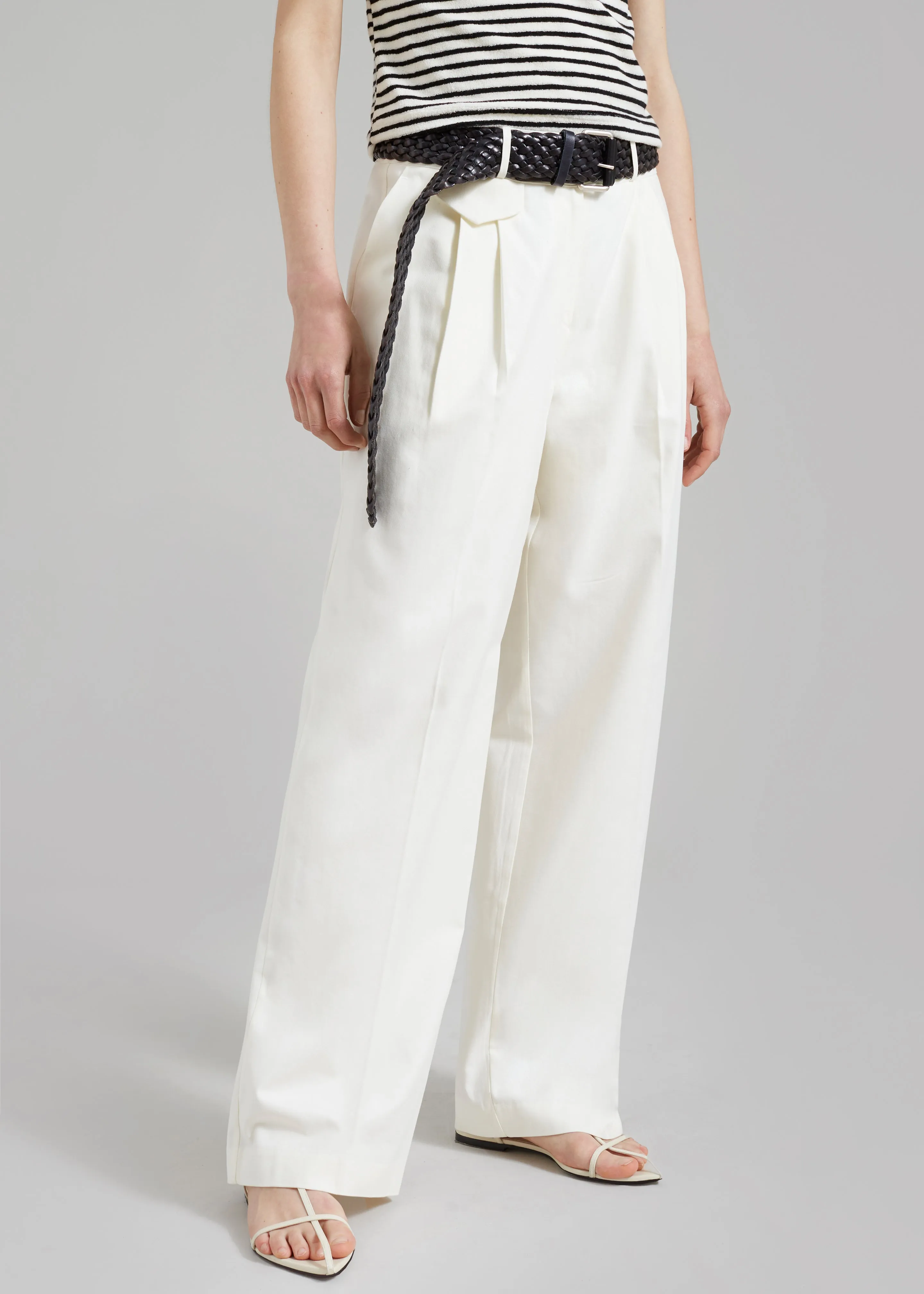 Maeve Pintuck Trousers - Cream sold by Frankie Shop