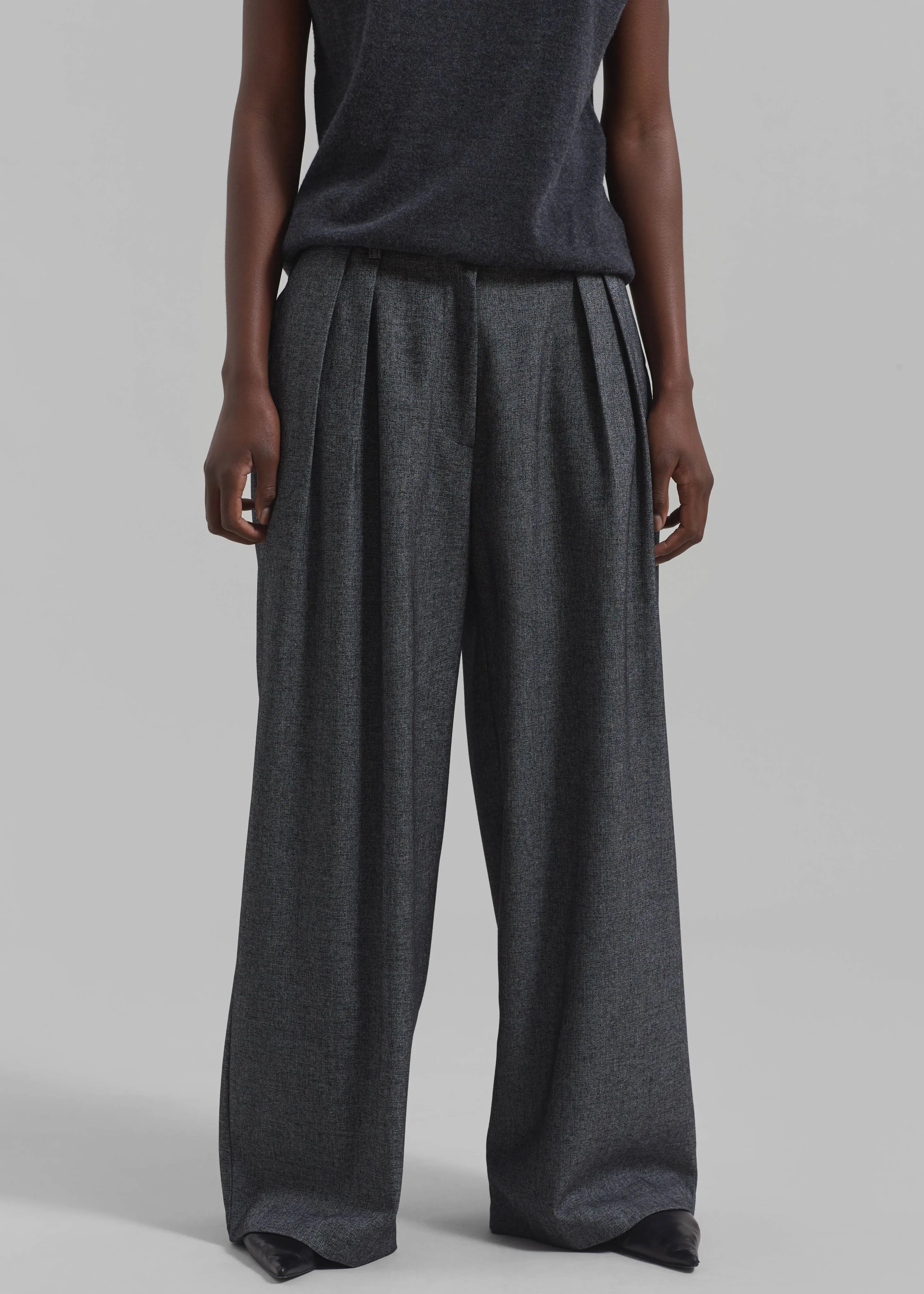 Casey Pleated Trousers - Charcoal sold by Frankie Shop product image thumbnail 2