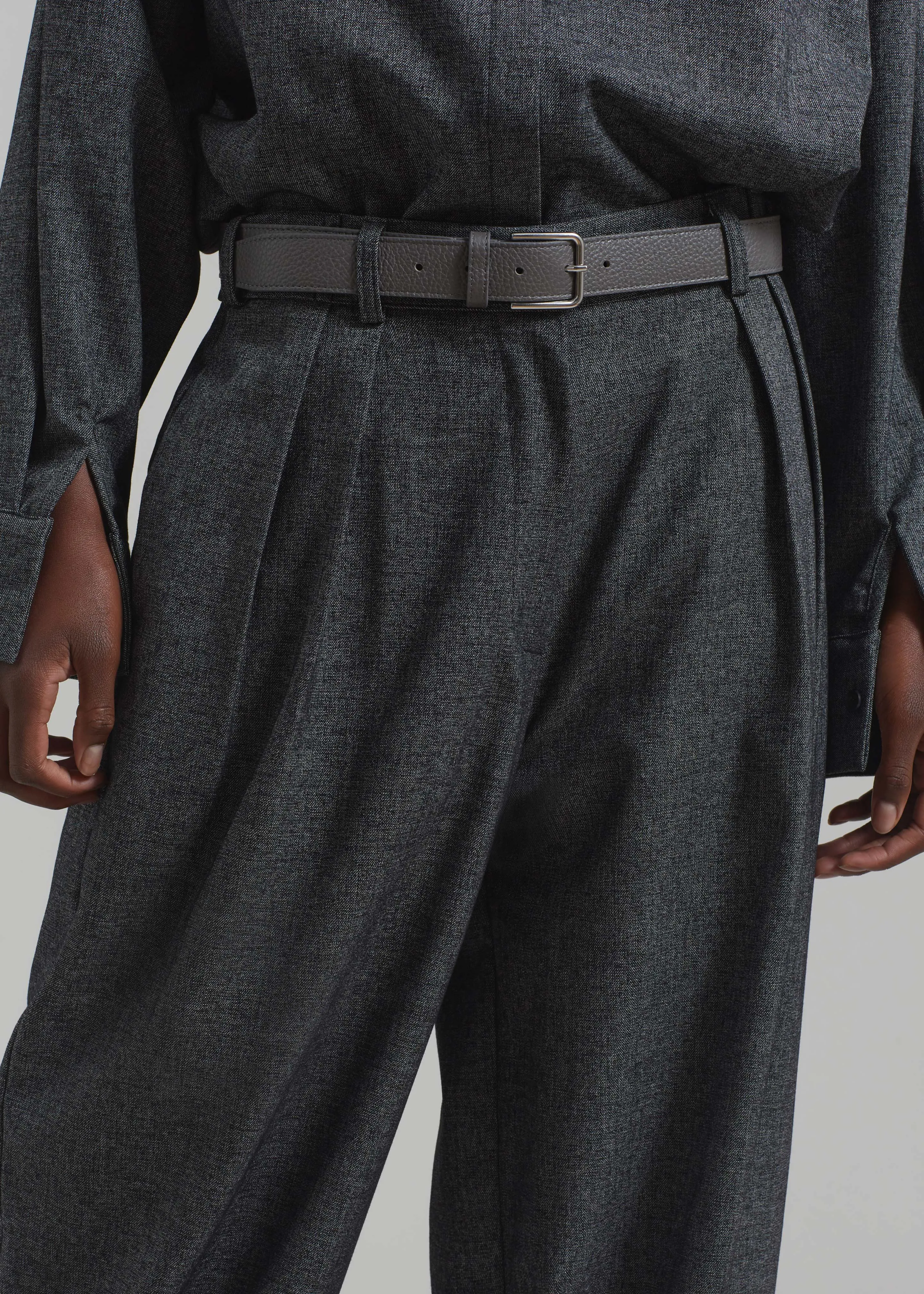 Casey Pleated Trousers - Charcoal sold by Frankie Shop product image thumbnail 3