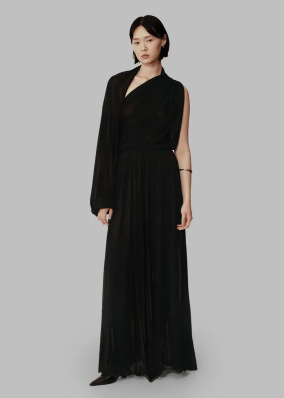 Esse Studios Gossamer Drape Bodysuit - Black sold by Frankie Shop