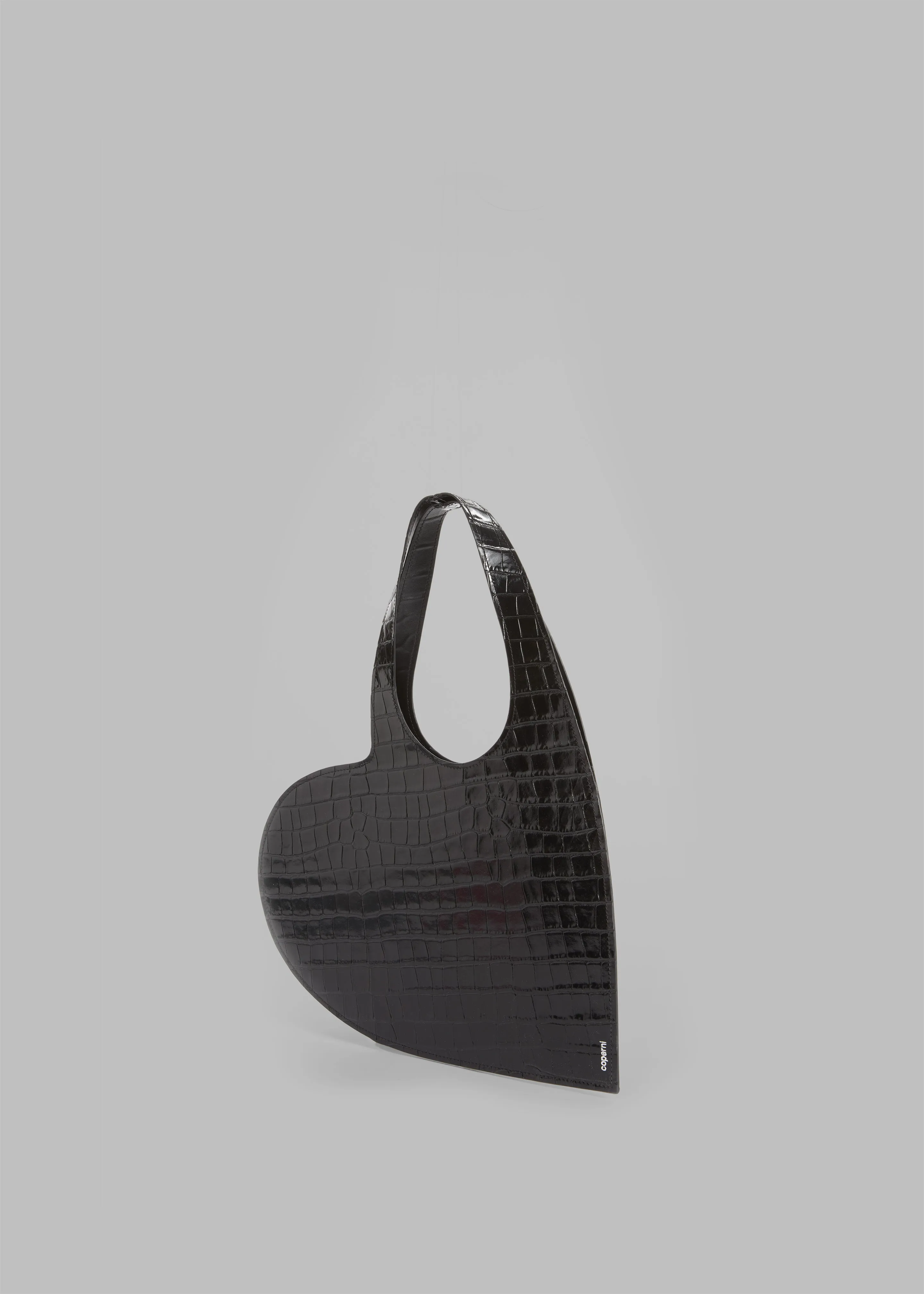 Coperni Croco Mini Heart Tote Bag - Black sold by Frankie Shop product image thumbnail 2