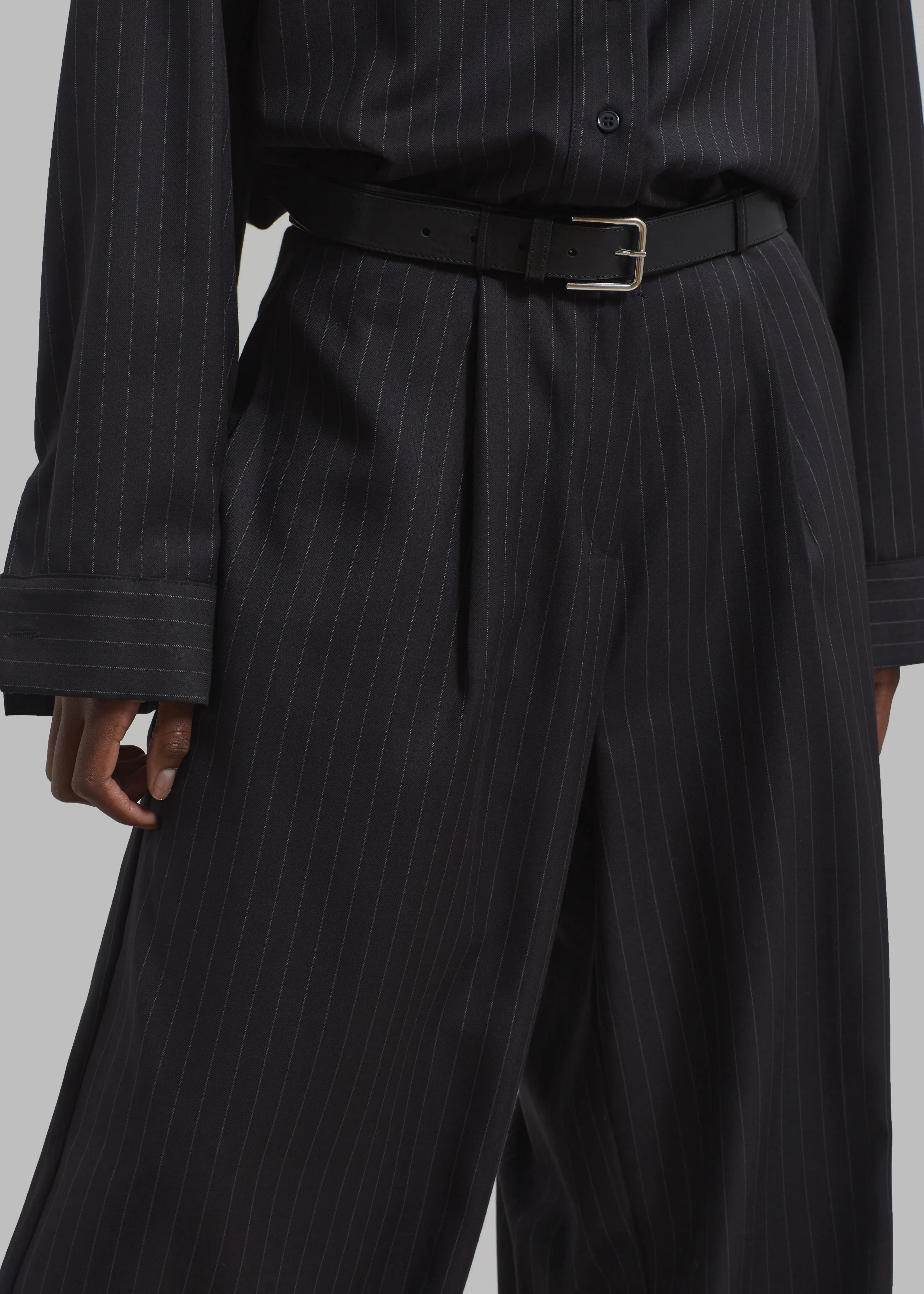 Kerry Trousers - Black Pinstripe sold by Frankie Shop product image thumbnail 2