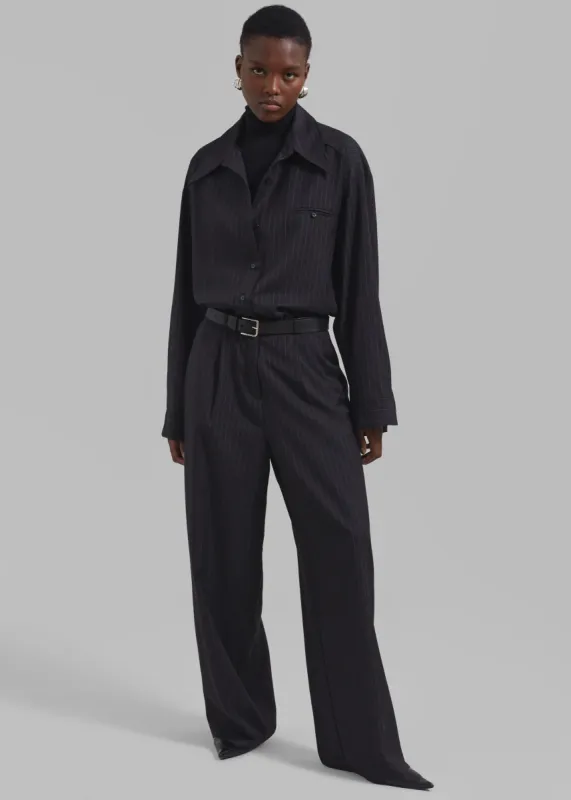 Kerry Trousers - Black Pinstripe sold by Frankie Shop