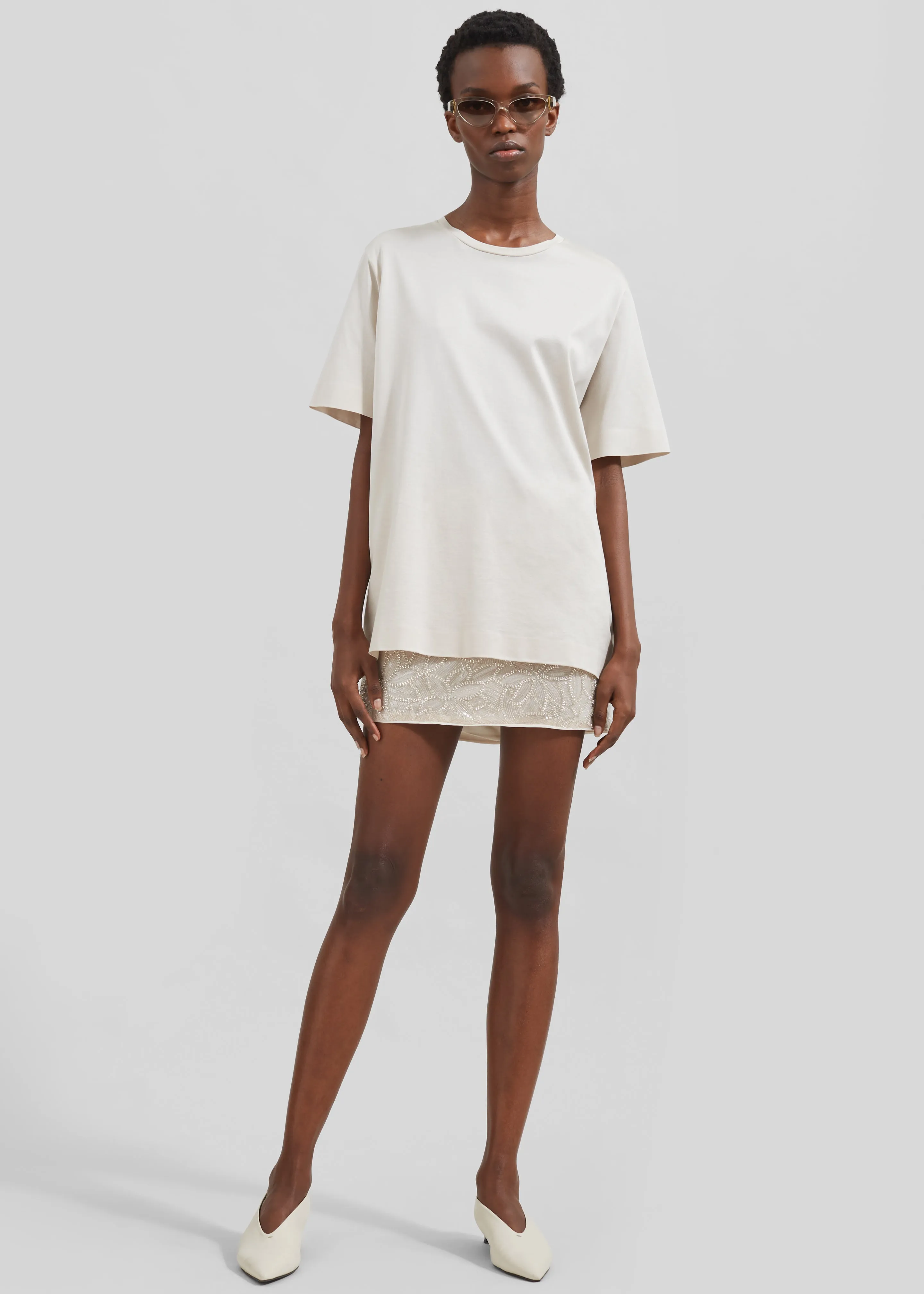 Rotate Sequin Mini Skirt - Silver Birch sold by Frankie Shop product image thumbnail 4