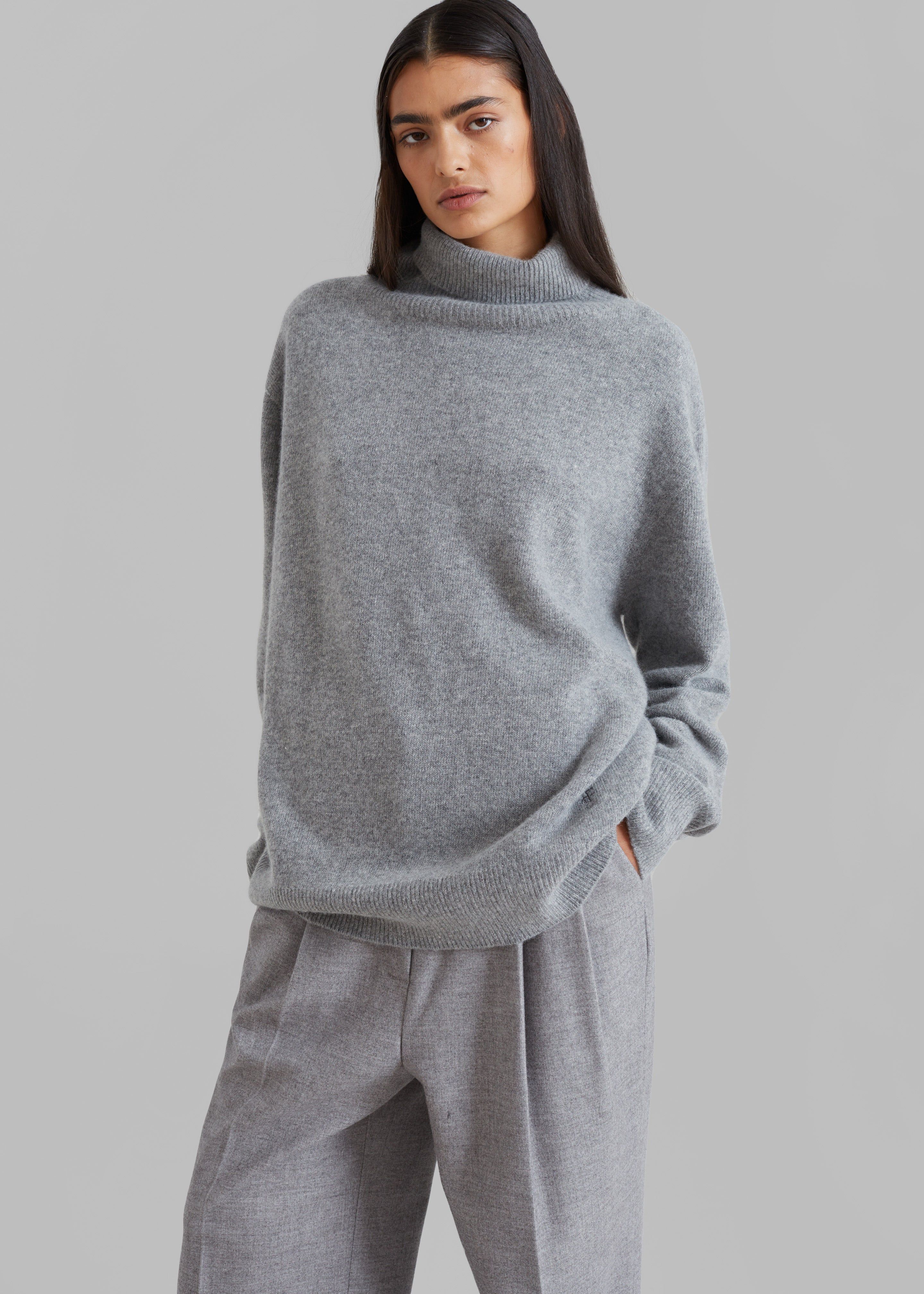 Christen Turtleneck Sweater - Grey Melange sold by Frankie Shop product image thumbnail 11