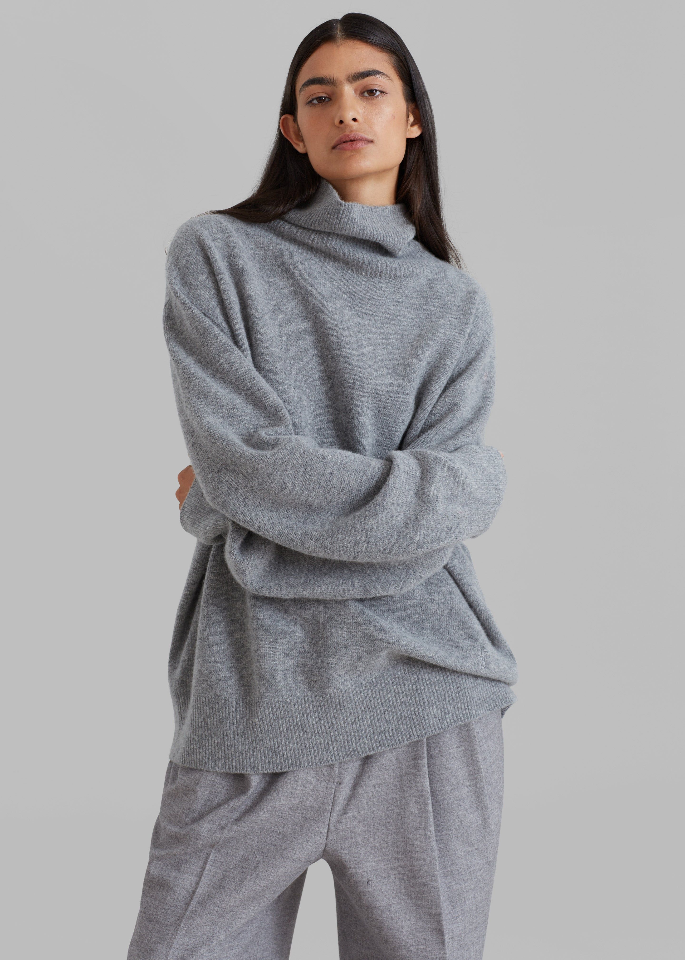Christen Turtleneck Sweater - Grey Melange sold by Frankie Shop product image thumbnail 9