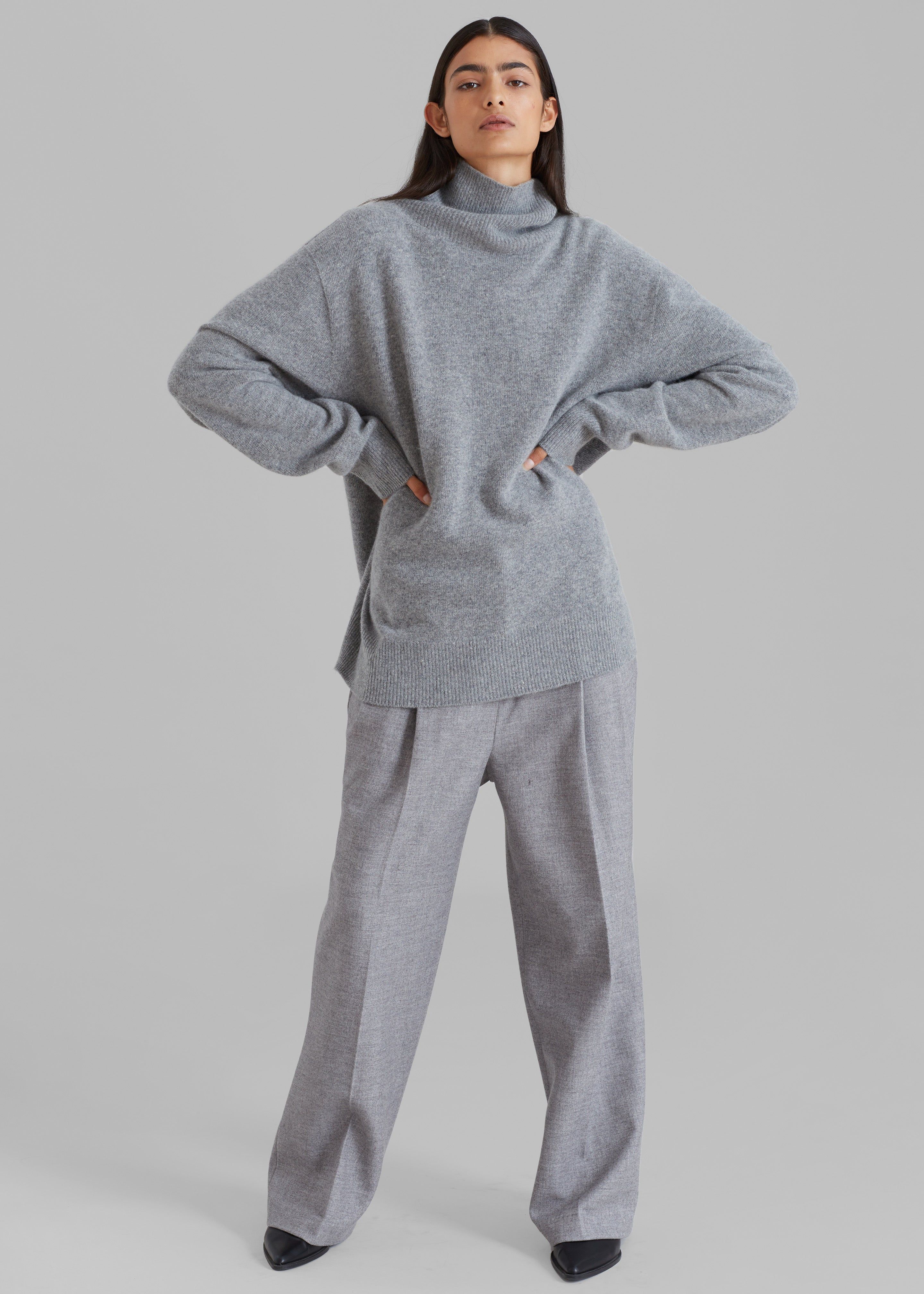 Christen Turtleneck Sweater - Grey Melange sold by Frankie Shop product image thumbnail 7