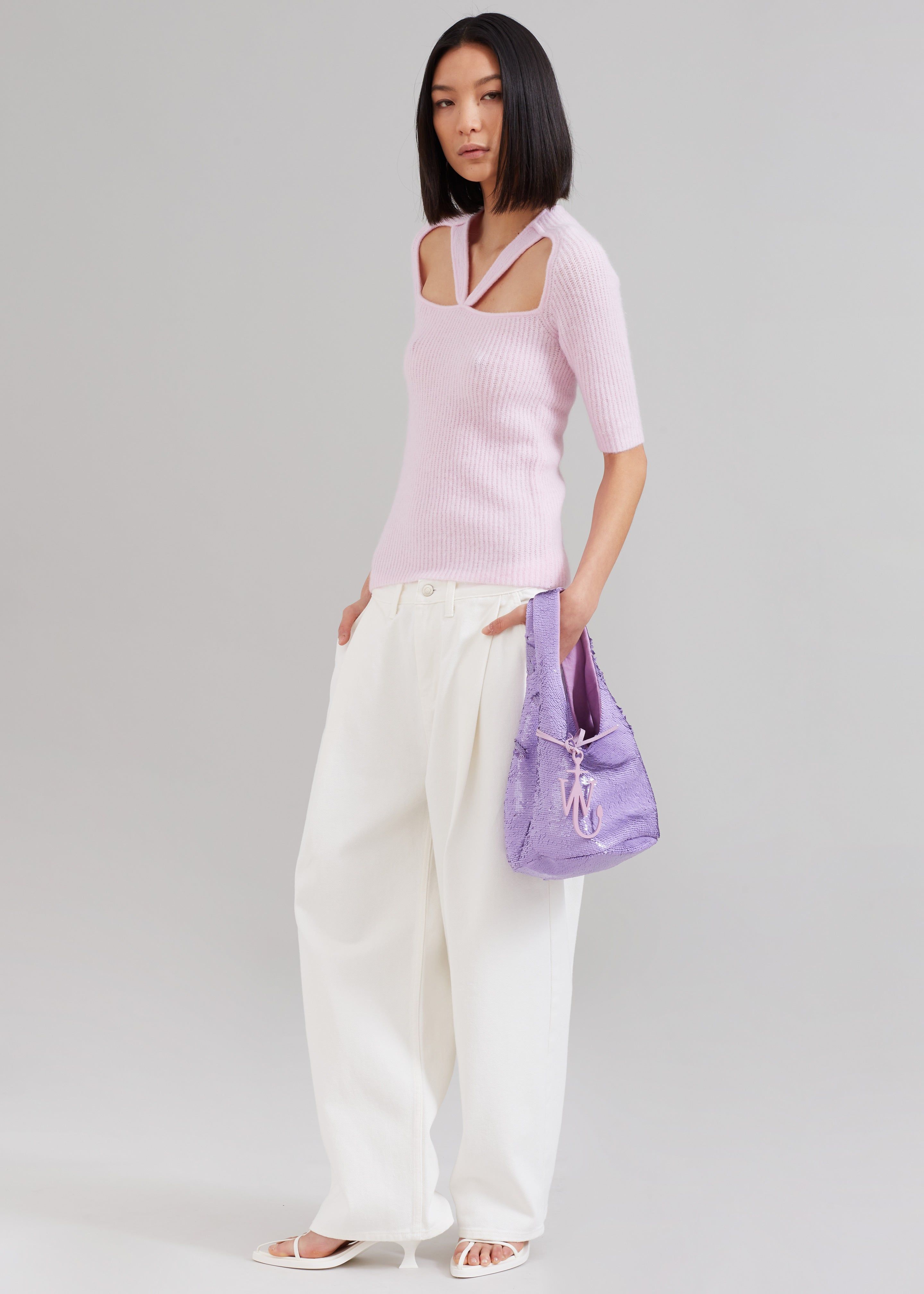 JW Anderson Mini Sequin Shopper Top Handle Bag - Lilac sold by Frankie Shop product image thumbnail 4