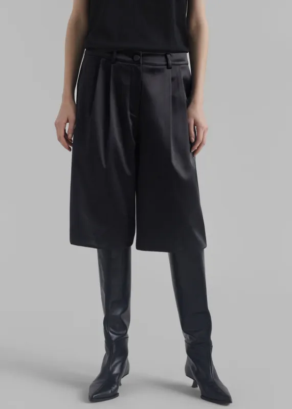 REMAIN Leather Mini Skirt - Lemon Zest made by Frankie Shop