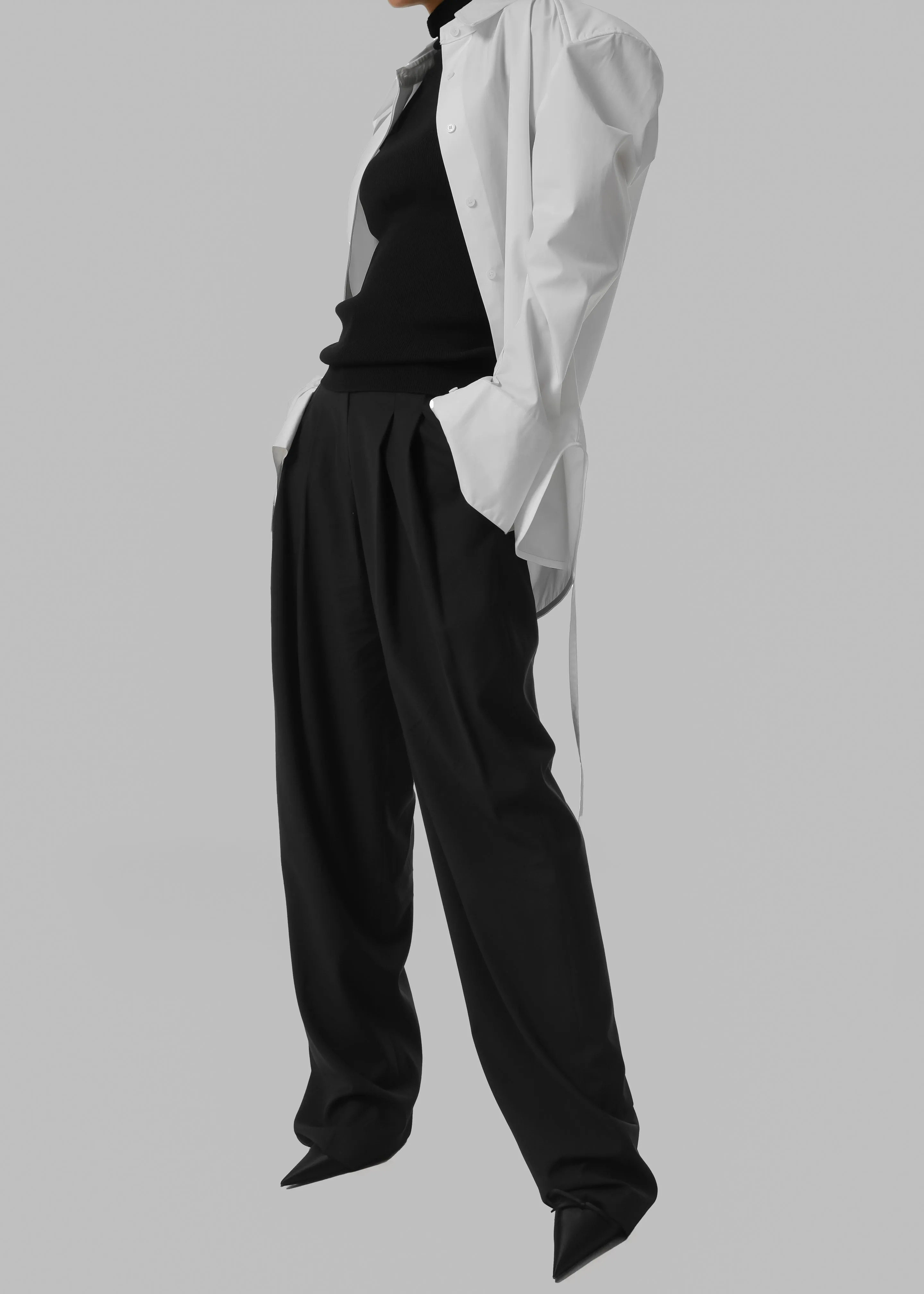 Gelso Pleated Trousers - Black sold by Frankie Shop product image thumbnail 5