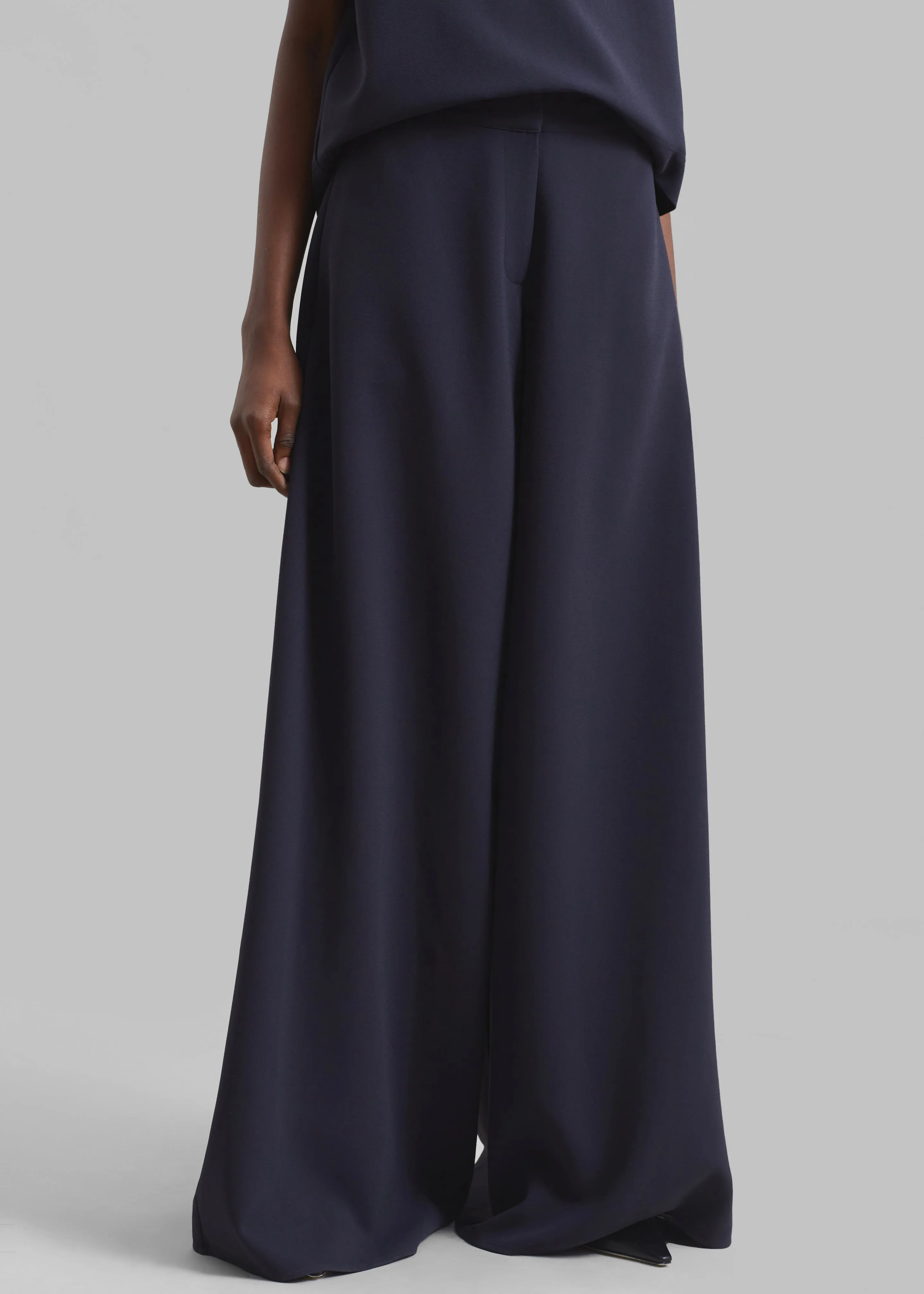 Sierra Wide Leg Trousers - Navy sold by Frankie Shop product image thumbnail 3