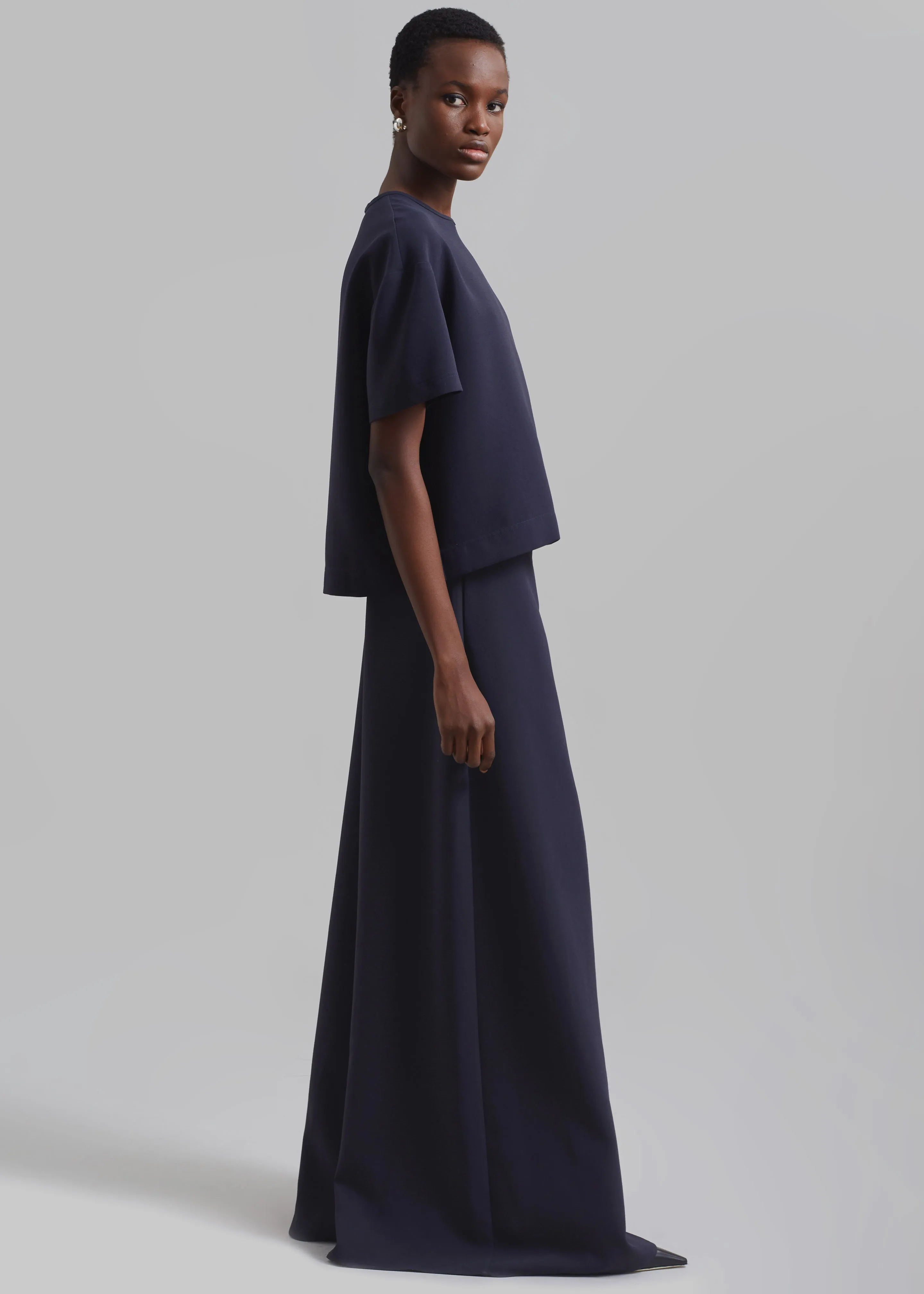 Sierra Wide Leg Trousers - Navy sold by Frankie Shop product image thumbnail 2