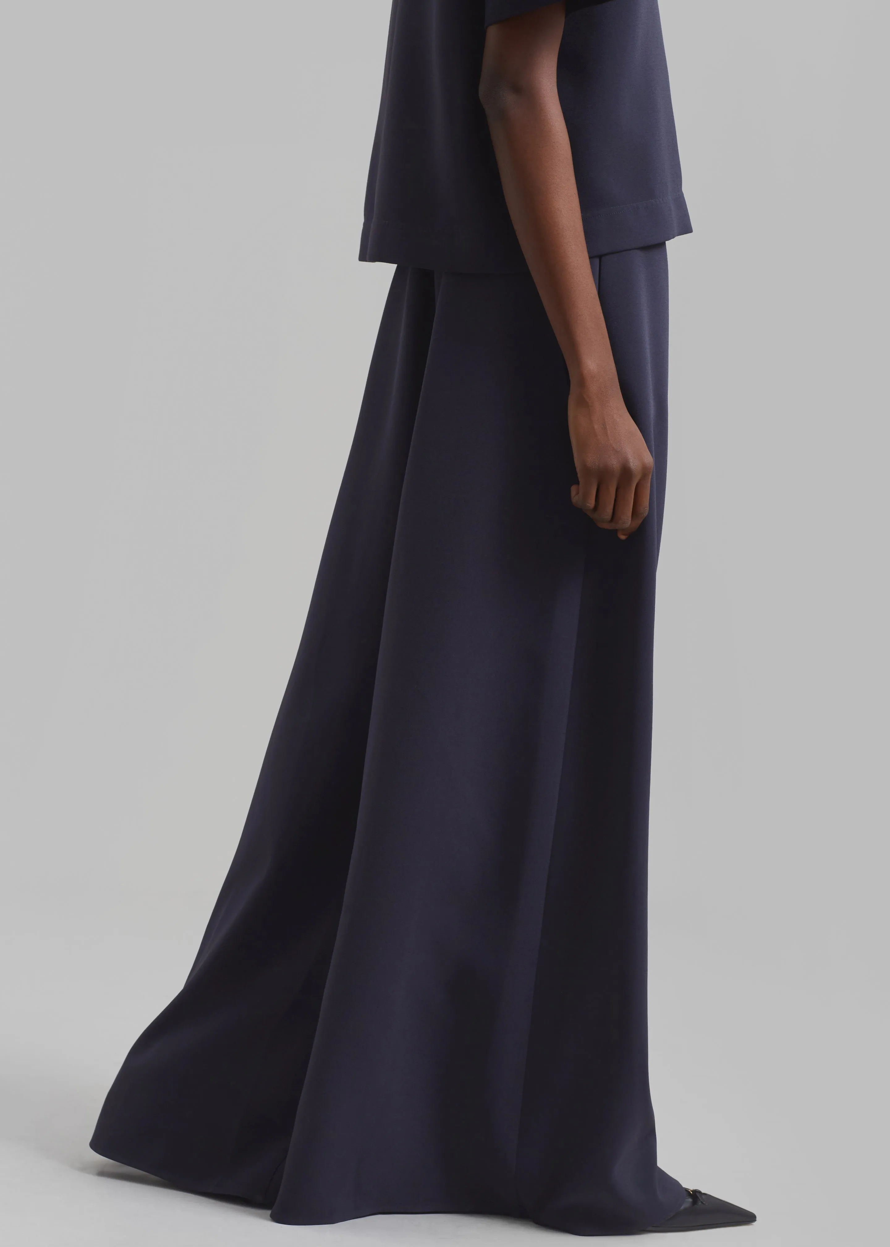 Sierra Wide Leg Trousers - Navy sold by Frankie Shop product image thumbnail 4