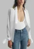 Coperni Open Collar Shirt - White sold by Frankie Shop