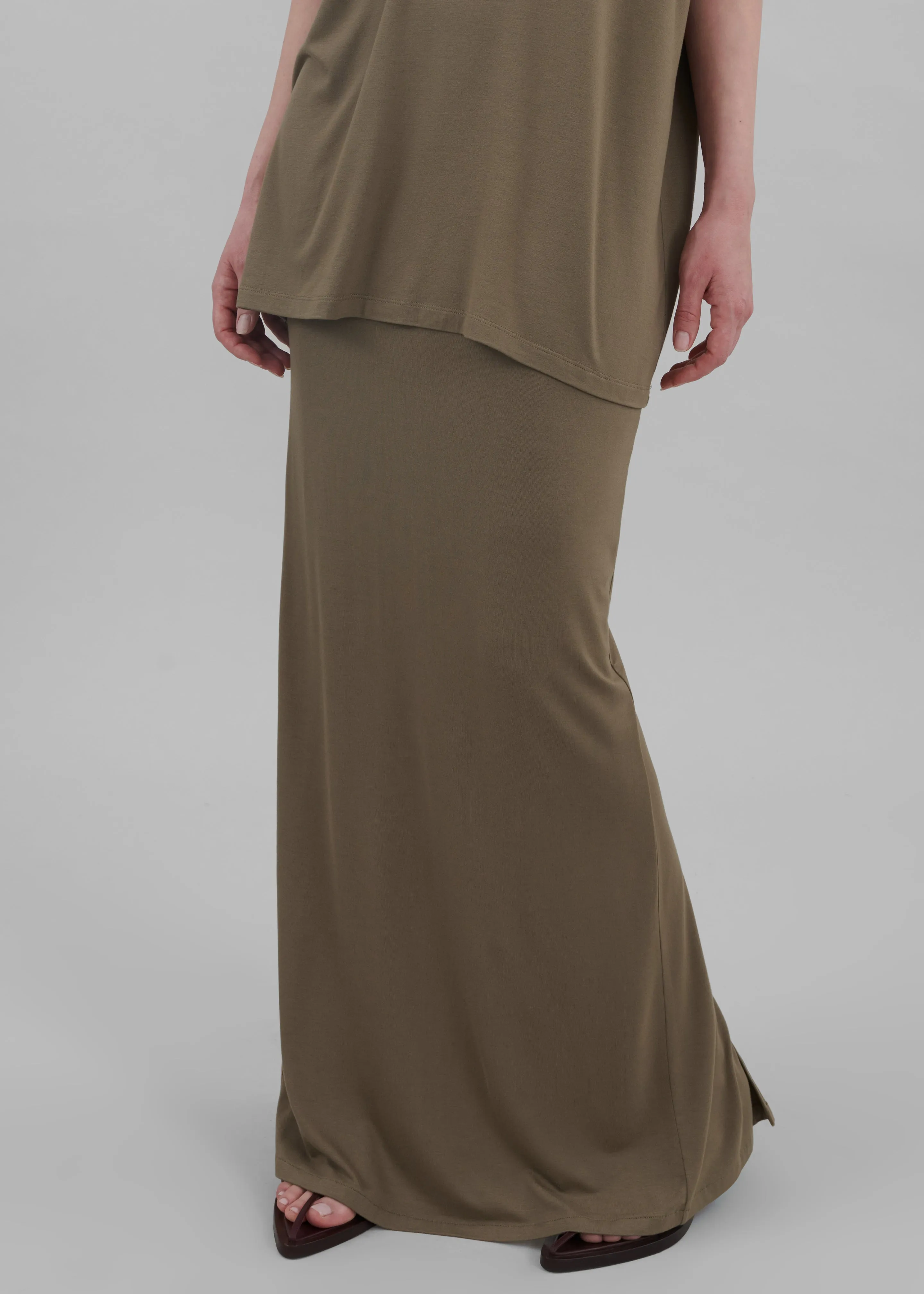 Ella Maxi Skirt - Khaki Brown sold by Frankie Shop product image thumbnail 3