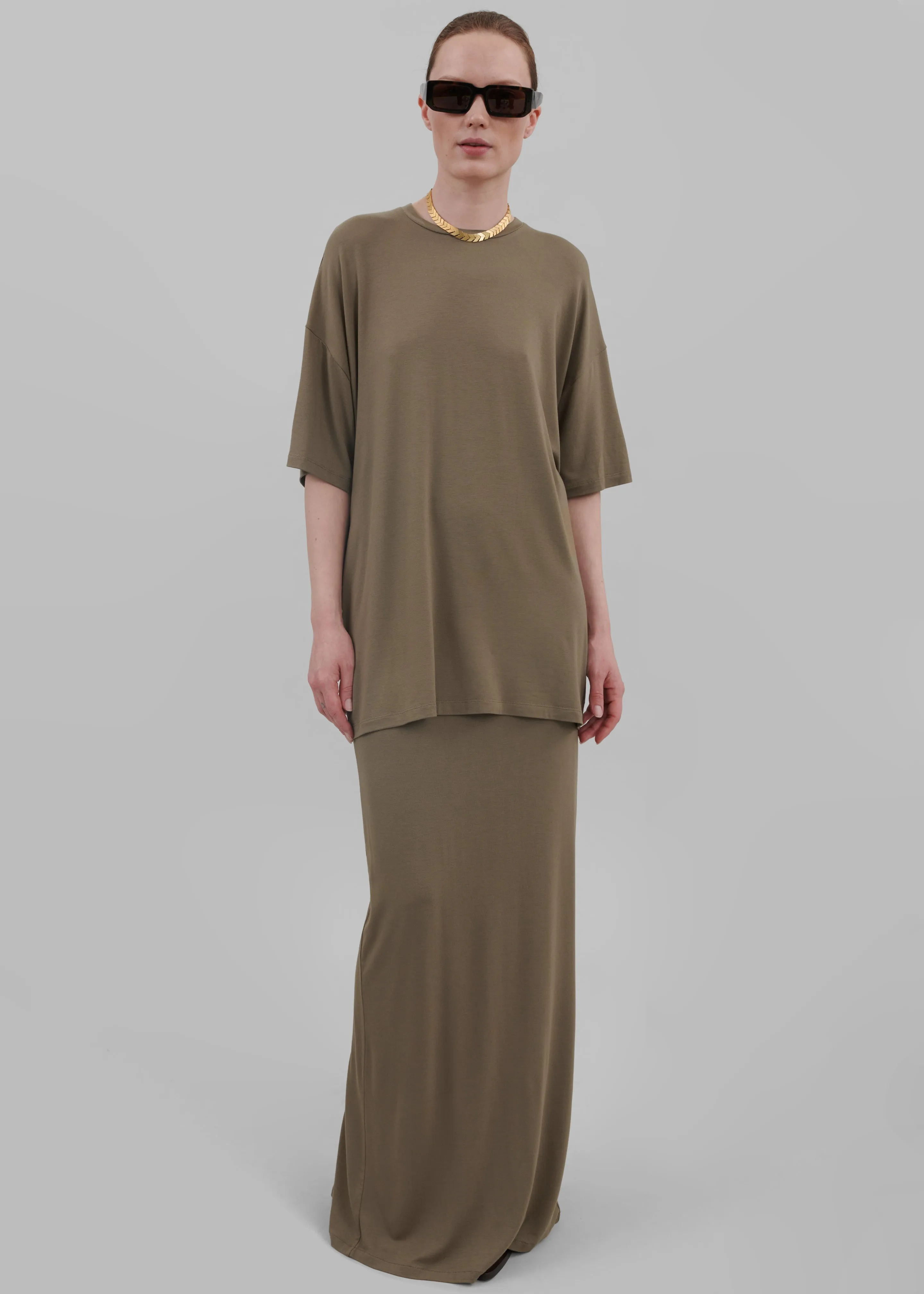 Ella Maxi Skirt - Khaki Brown sold by Frankie Shop product image thumbnail 4