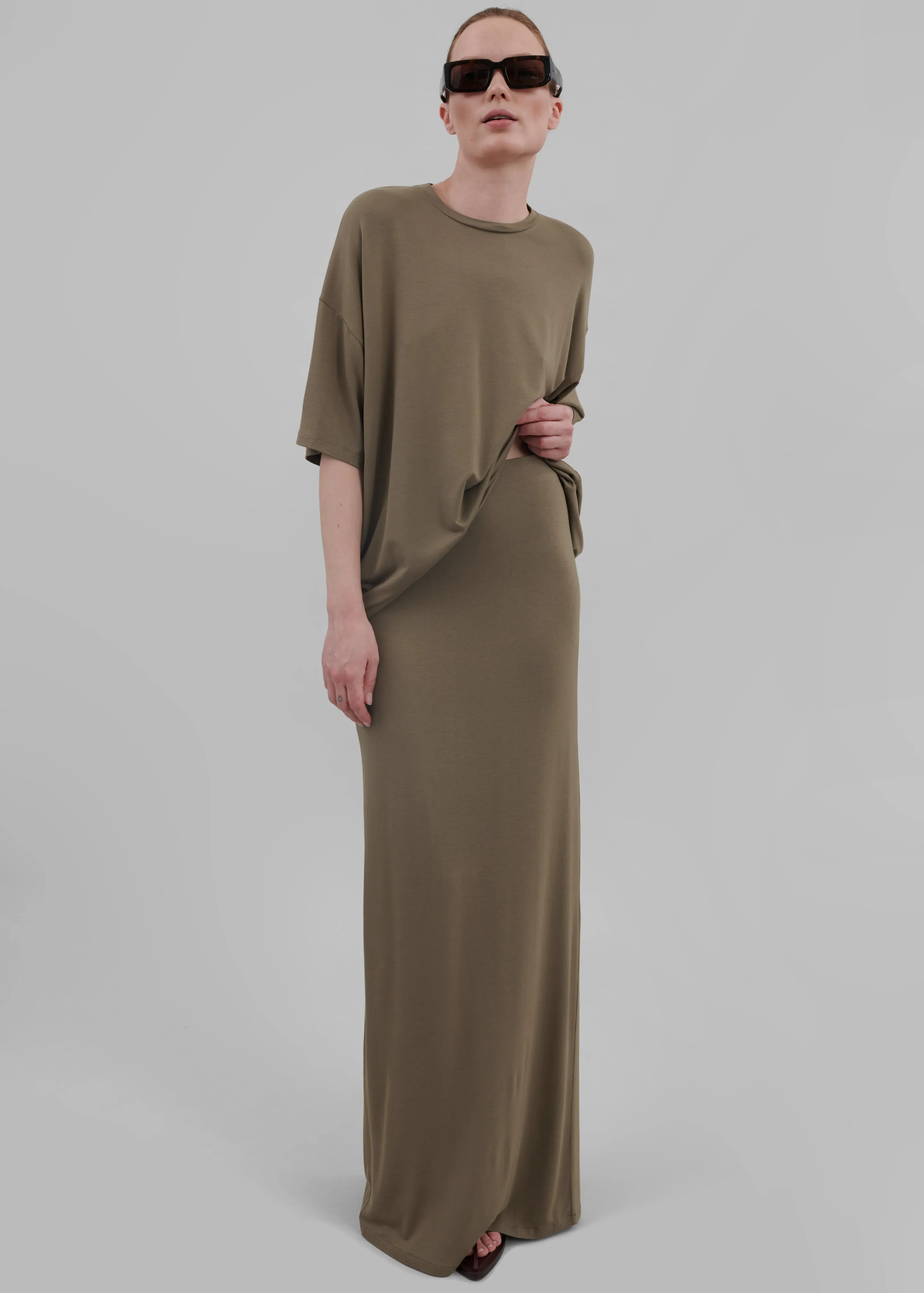 Ella Maxi Skirt - Khaki Brown sold by Frankie Shop product image thumbnail 2