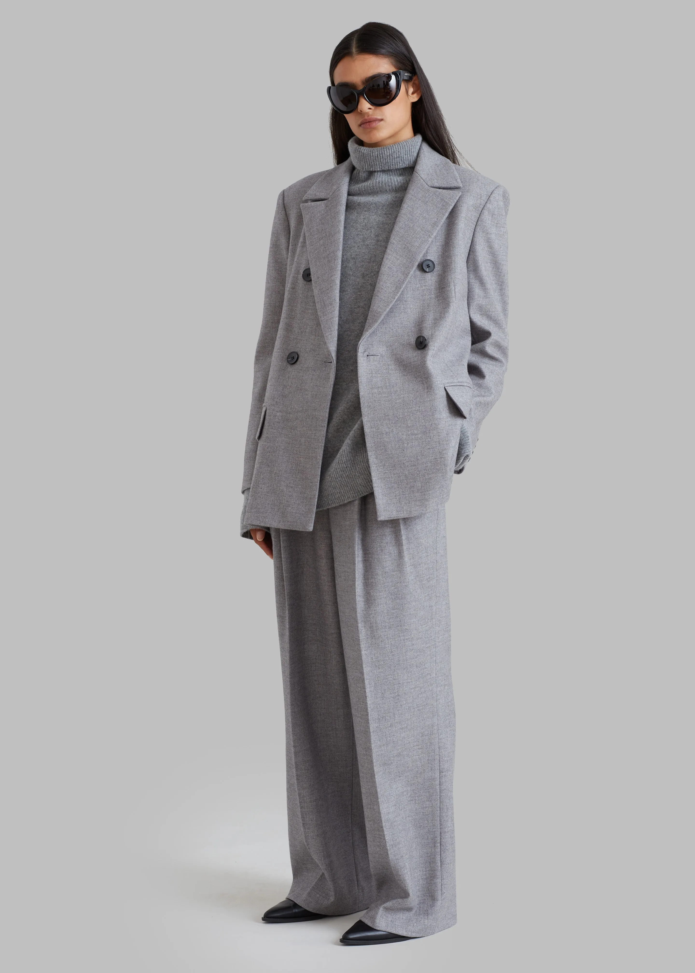 Stine Pintuck Pants - Grey sold by Frankie Shop product image thumbnail 4