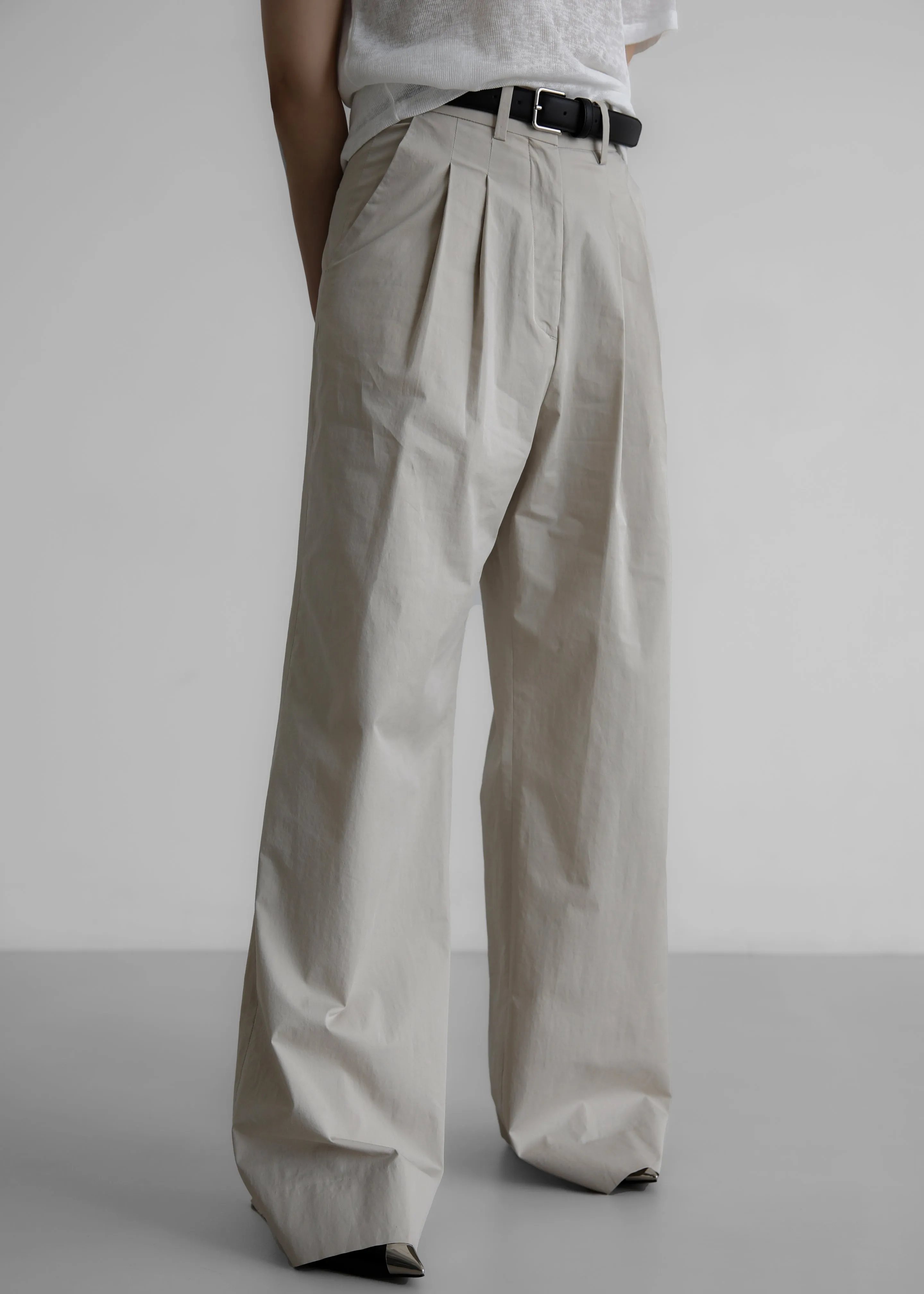 Jayden Wide Pants - Taupe sold by Frankie Shop product image thumbnail 4