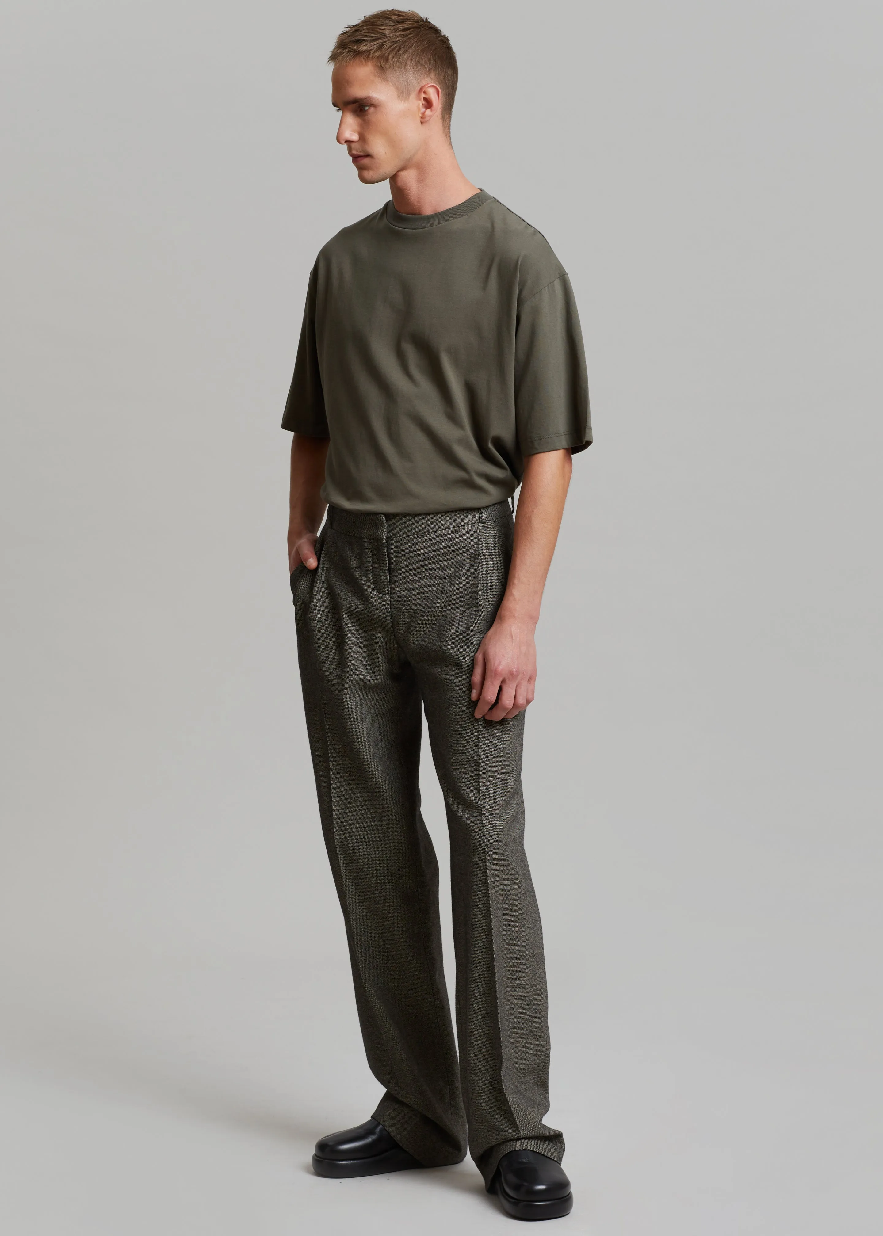 Coperni Low-rise Loose Tailored Trousers - Dark Moss sold by Frankie Shop product image thumbnail 5