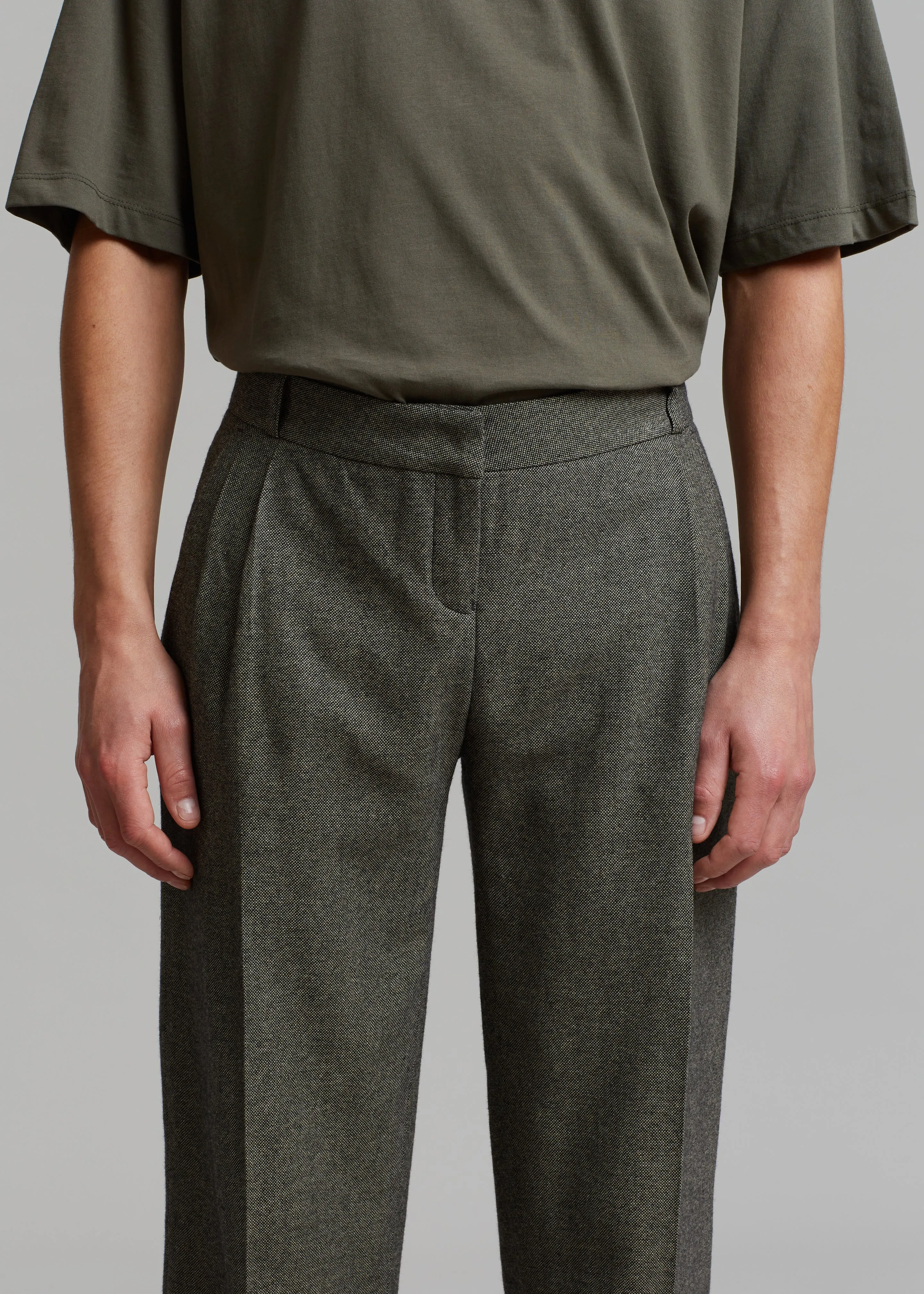 Coperni Low-rise Loose Tailored Trousers - Dark Moss sold by Frankie Shop product image thumbnail 3
