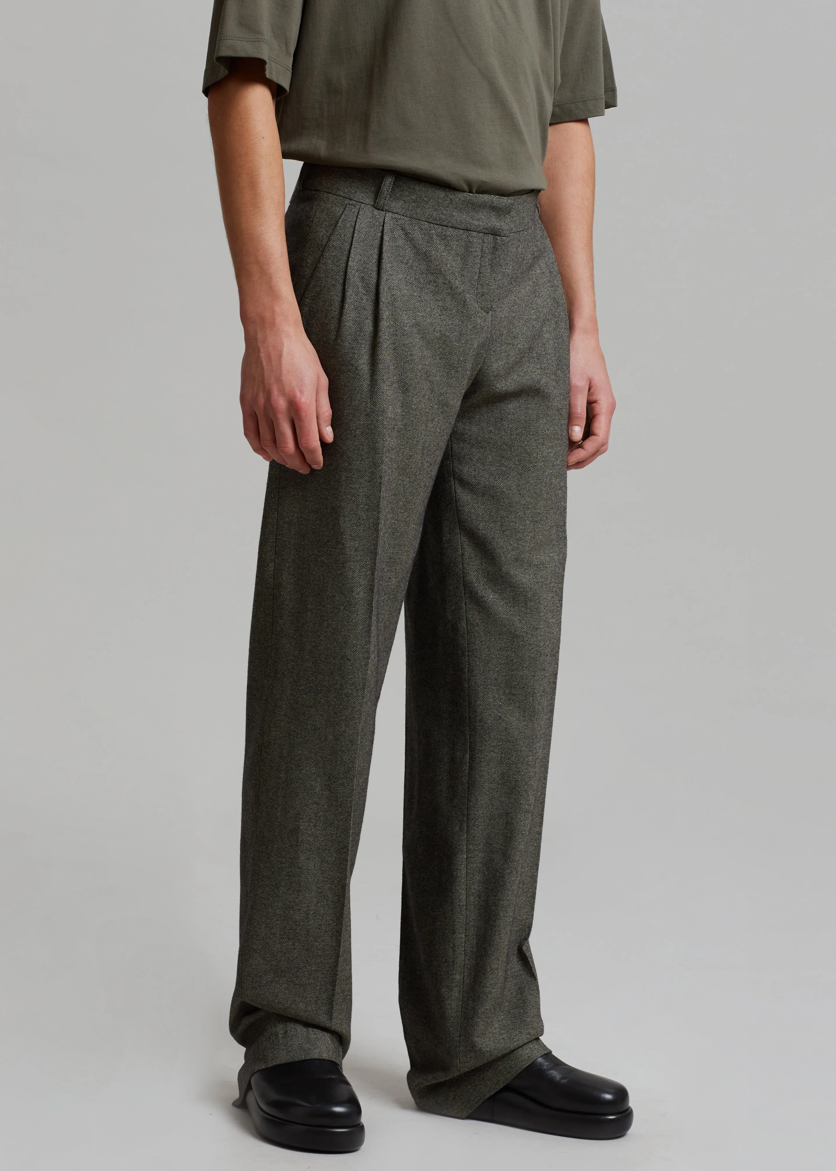 Coperni Low-rise Loose Tailored Trousers - Dark Moss sold by Frankie Shop product image thumbnail 4