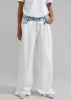 Hayla Contrast Denim Pants - Off White/Blue sold by Frankie Shop