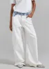 Hayla Contrast Denim Pants - Off White/Blue sold by Frankie Shop