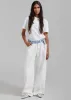 Hayla Contrast Denim Pants - Off White/Blue sold by Frankie Shop