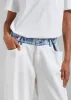 Hayla Contrast Denim Pants - Off White/Blue sold by Frankie Shop
