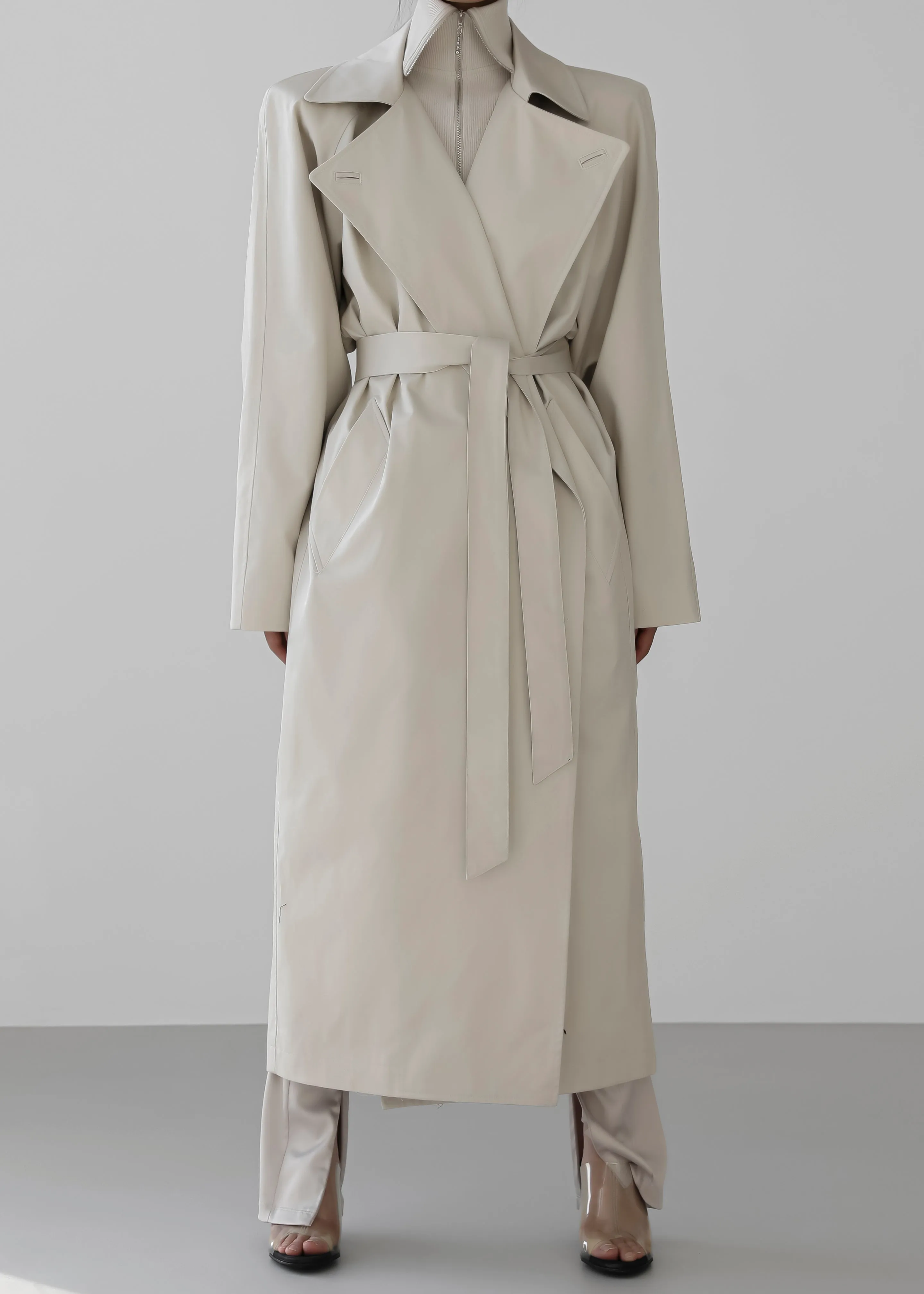 Marisol Box Shoulder Trench - Bone sold by Frankie Shop product image thumbnail 3