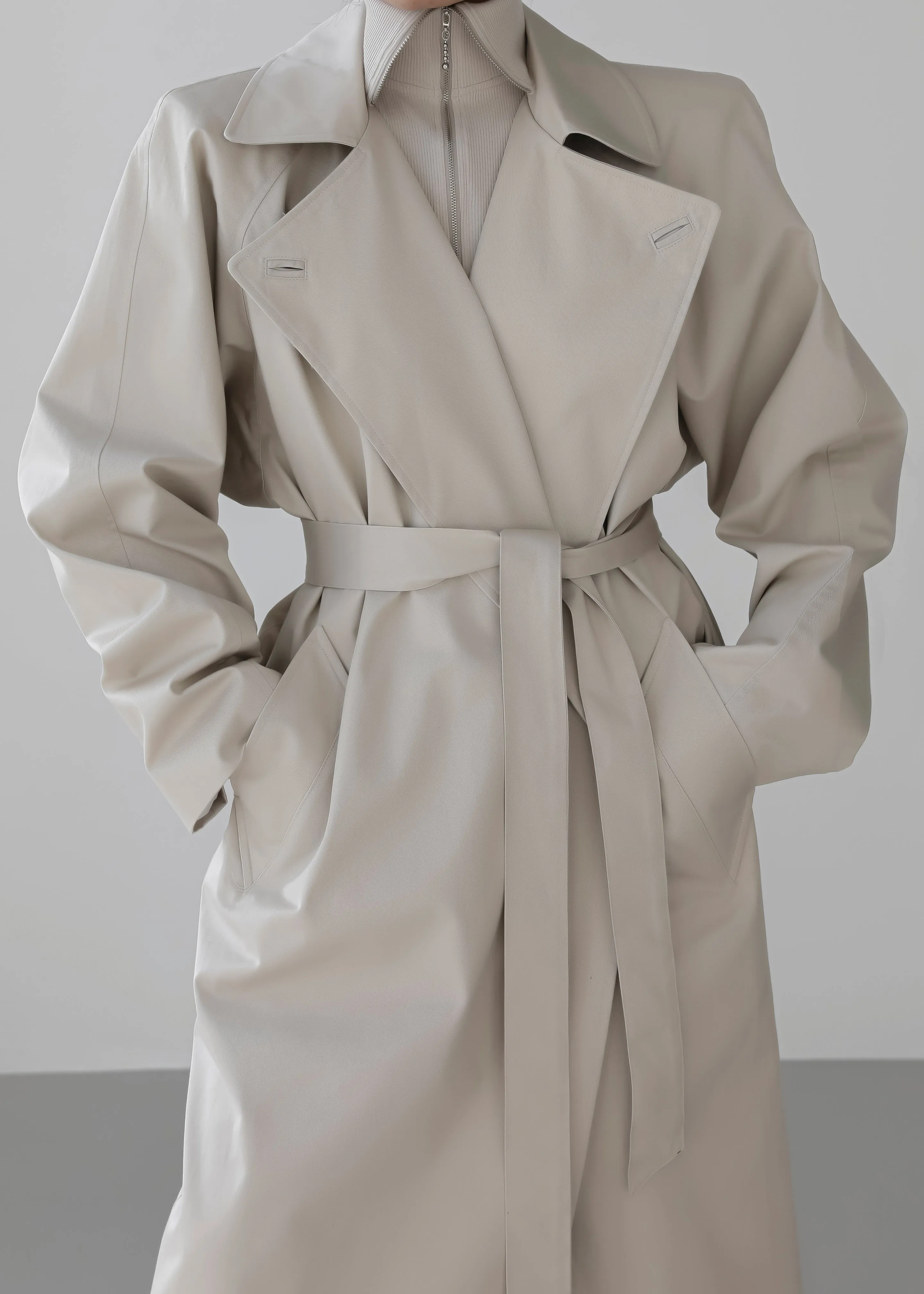 Marisol Box Shoulder Trench - Bone sold by Frankie Shop product image thumbnail 2