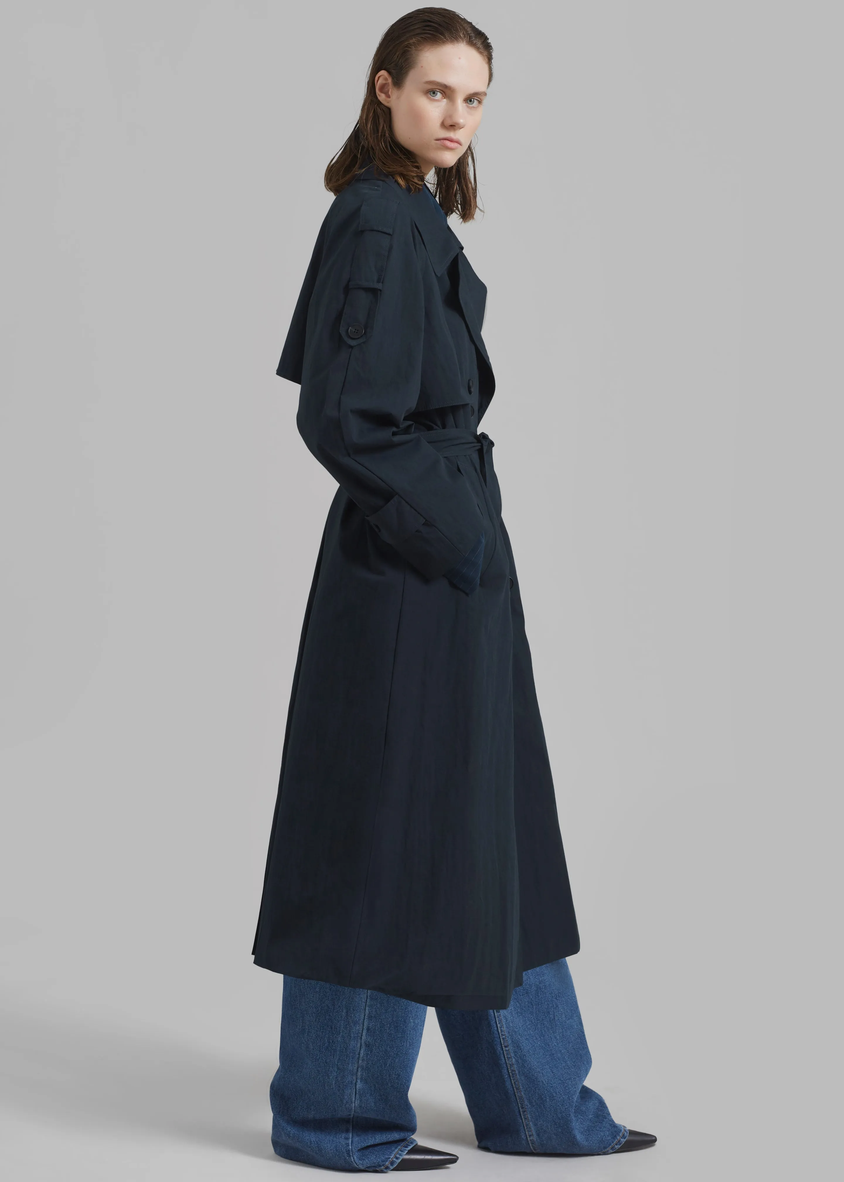 Fitz Trench Coat - Navy sold by Frankie Shop product image thumbnail 2