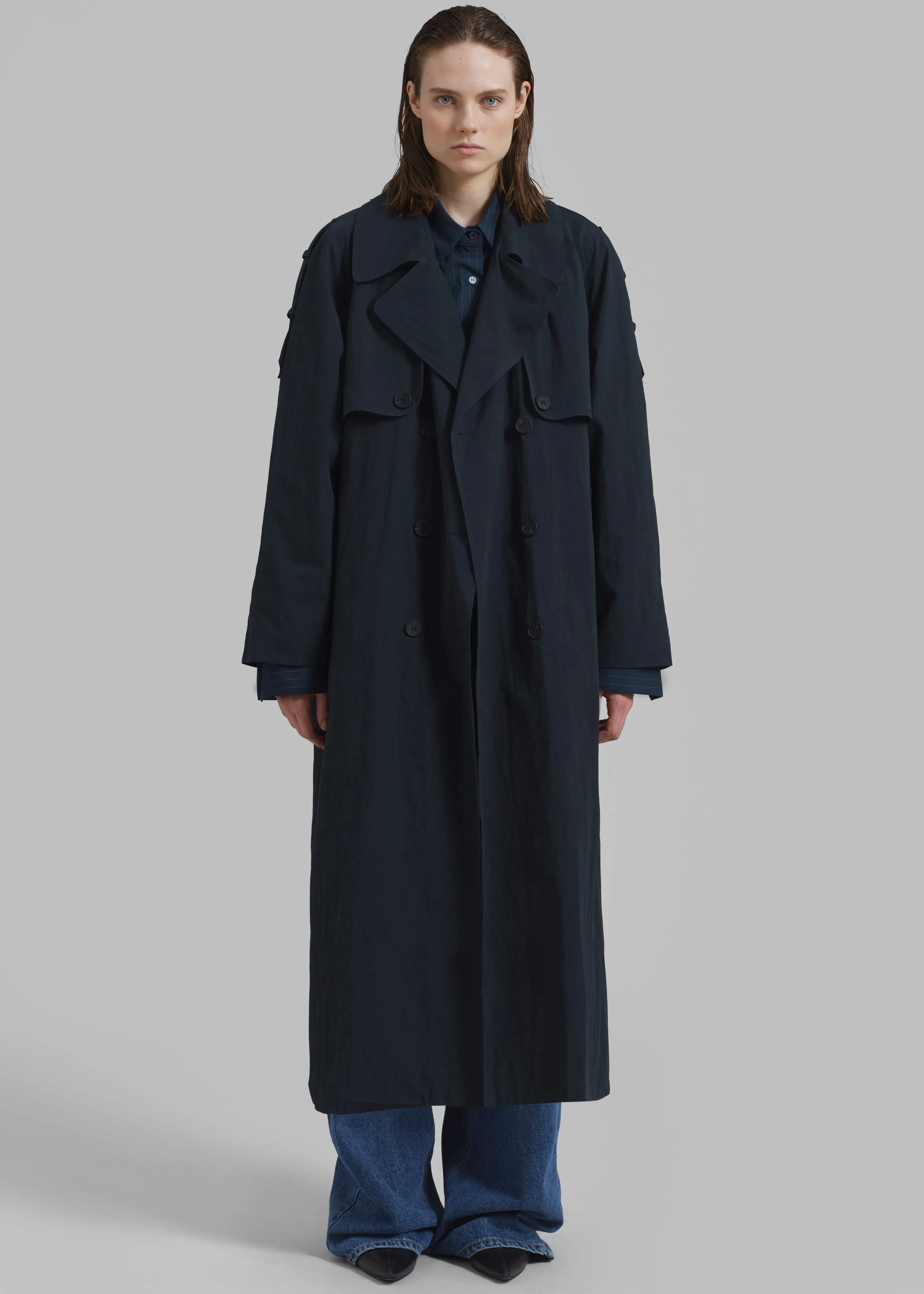 Fitz Trench Coat - Navy sold by Frankie Shop product image thumbnail 5